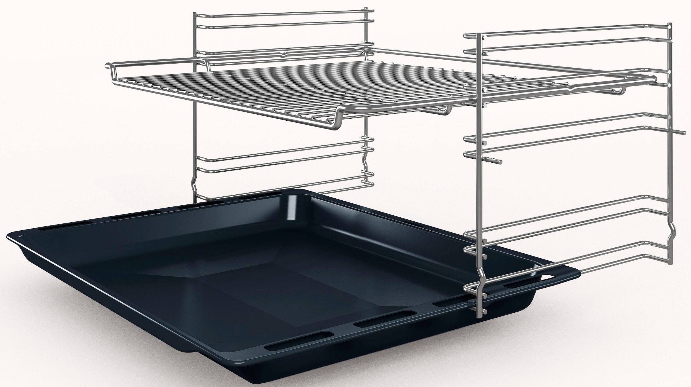 BOSCH Elektro-Herd-Set »HND211LB2«, mit Teleskopauszug nachrüstbar, 3D-Heißluft: Gleichmäßige Hitze für perfekte Ergebnisse