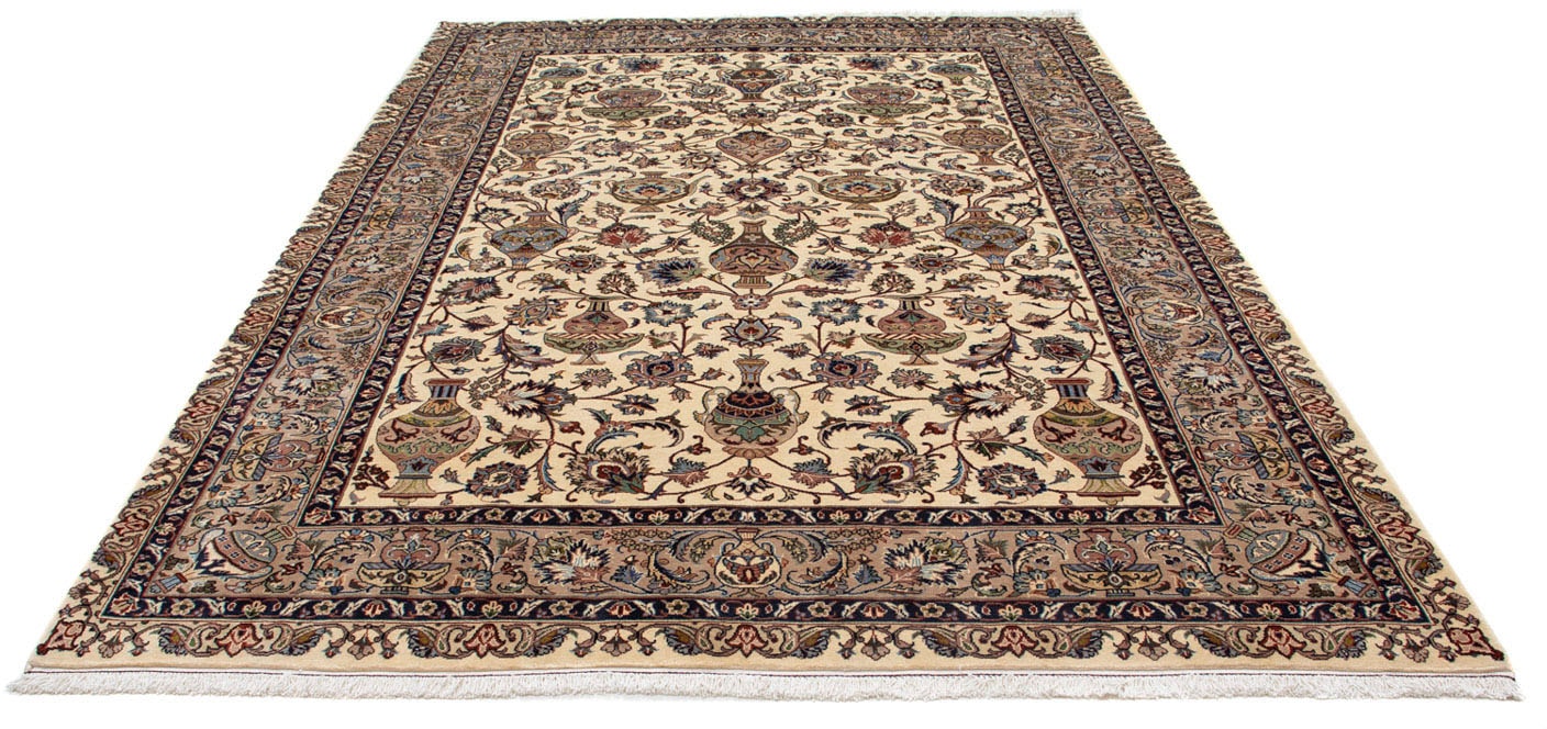 morgenland Wollteppich »Kaschmar Blumenmuster Beige 290 x 200 cm«, rechteck günstig online kaufen