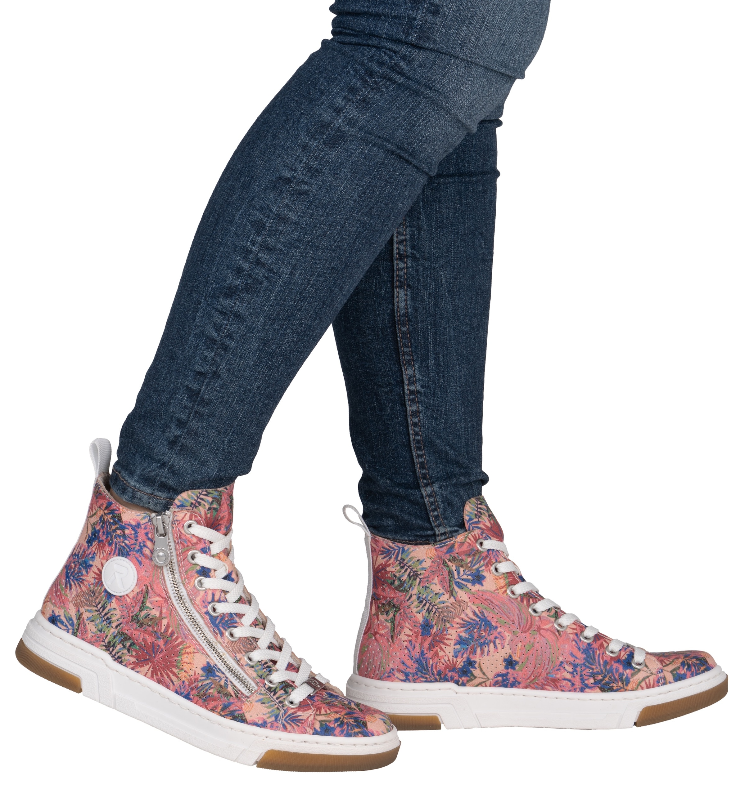 Rieker Sneaker  High Top-Sneaker, Freizeitschuh, Schnürschuh mit Plateausohle