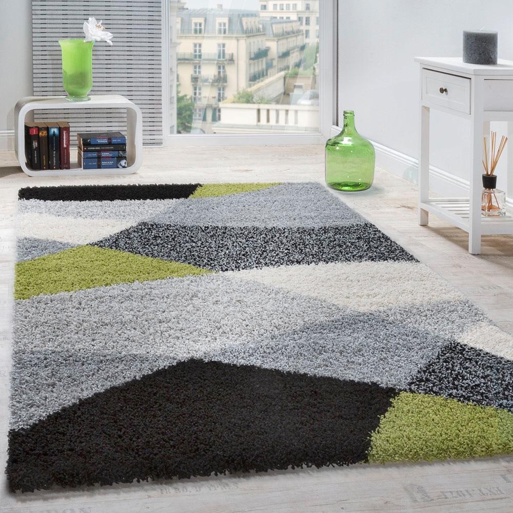 Paco Home Hochflor-Teppich »Mango 308«, rechteckig, 34 mm Höhe, weicher Shaggy, modernes Design, ideal im Wohnzimmer & Schlafzimmer