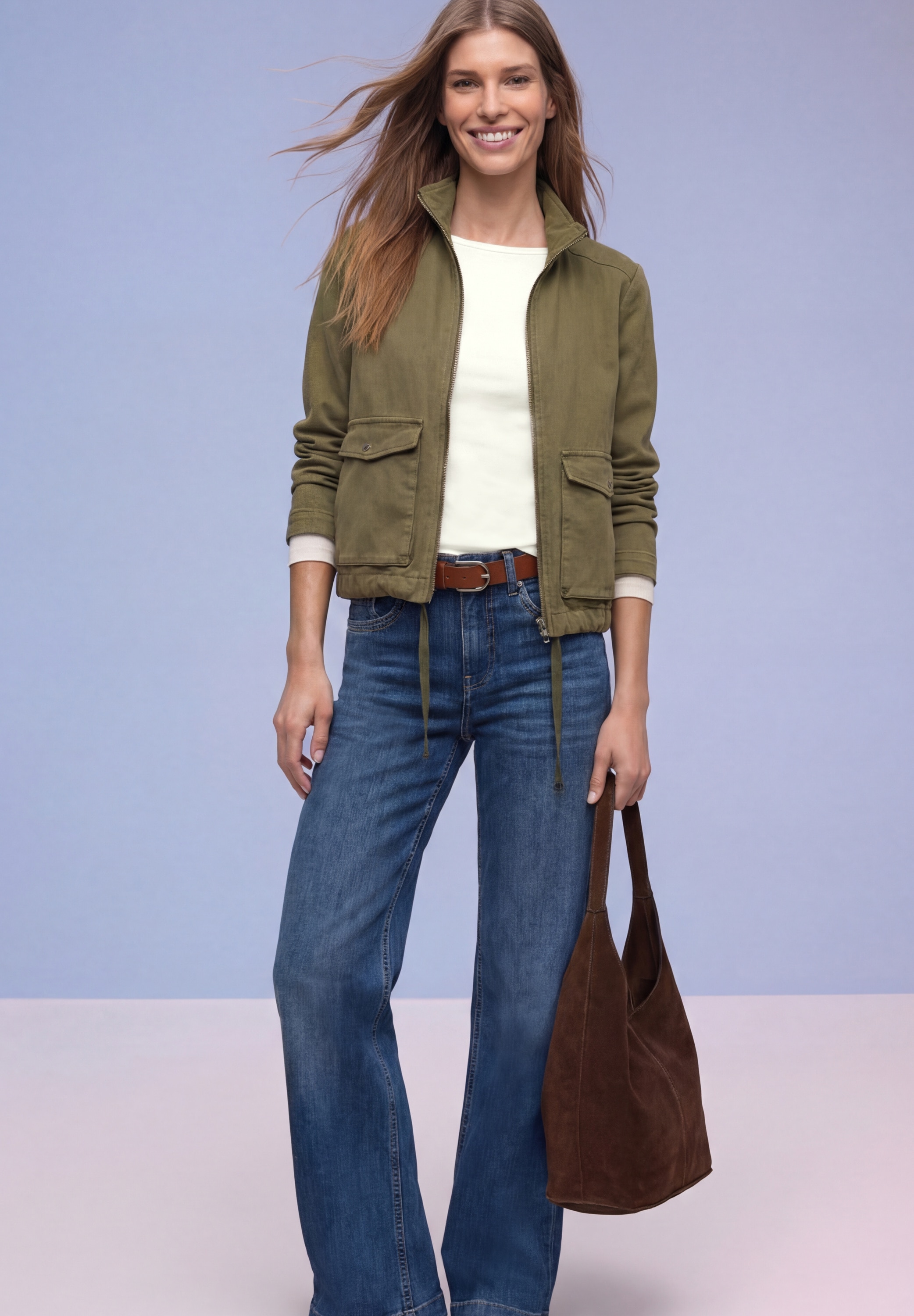 STREET ONE 3/4-Arm-Shirt in Rippstruktur