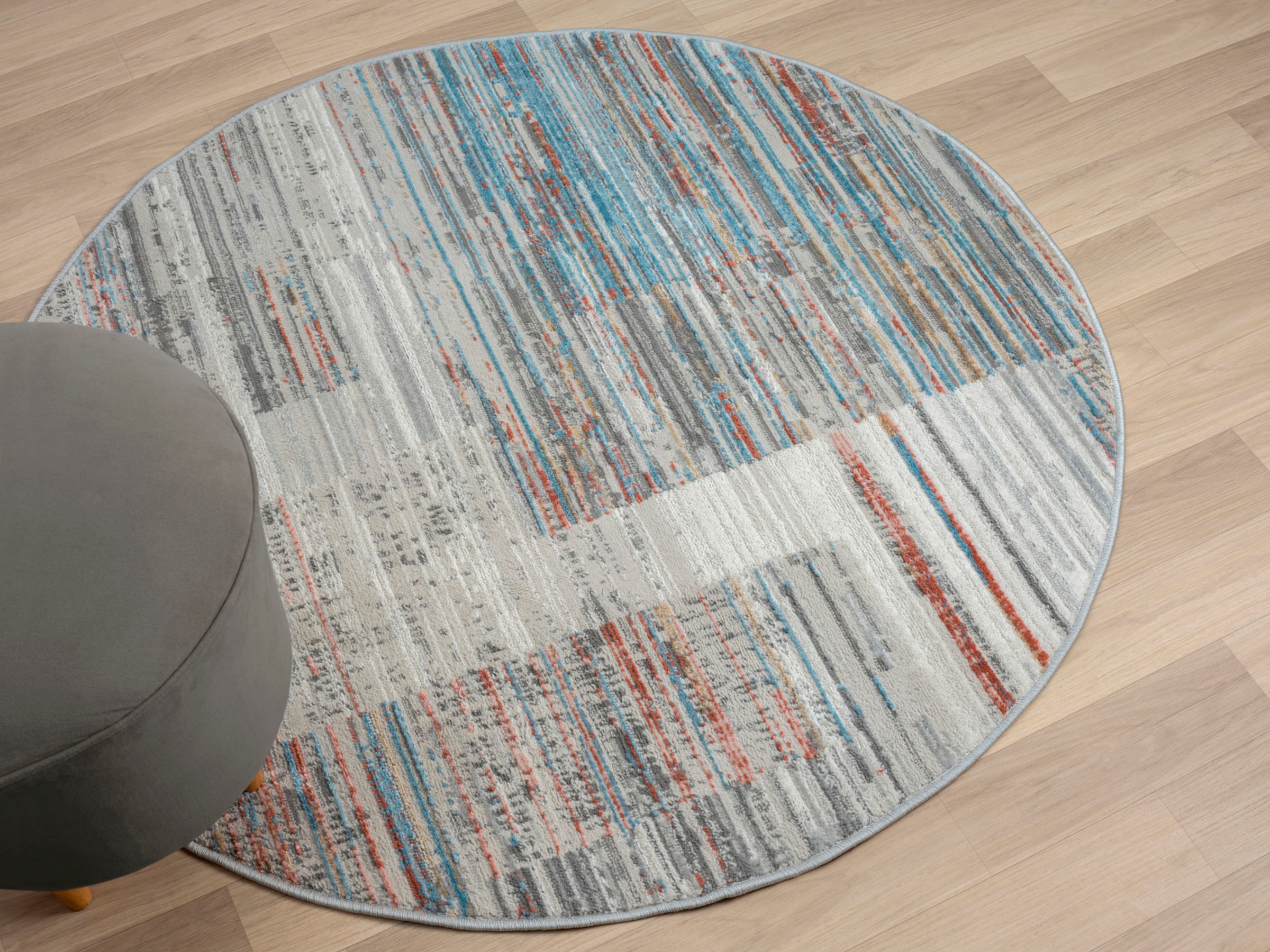 Myflair Möbel & Accessoires Teppich »My Colors«, rund, 8 mm Höhe, Kurzflor, Retro-Design, besonders weich durch Microfaser