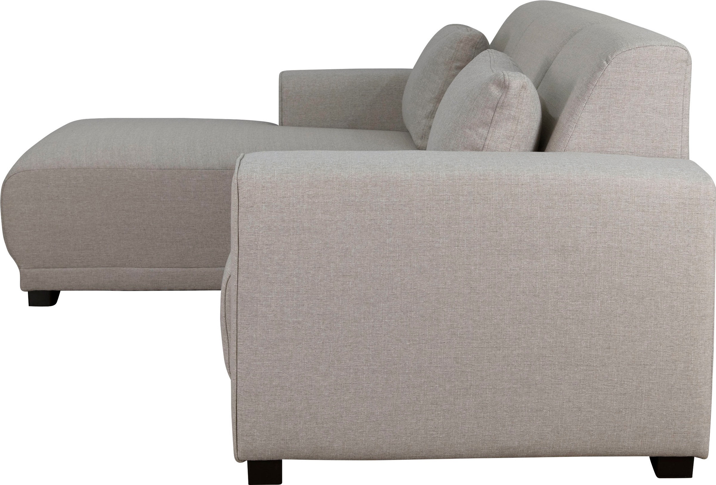 Home affaire Ecksofa »BORNHOLM L-Form mit Recamiere, Maße B/T/H: 234/162/85 cm«, Recamiere links oder rechts bestellbar, Wellenfederung, inkl. 2 Kissen