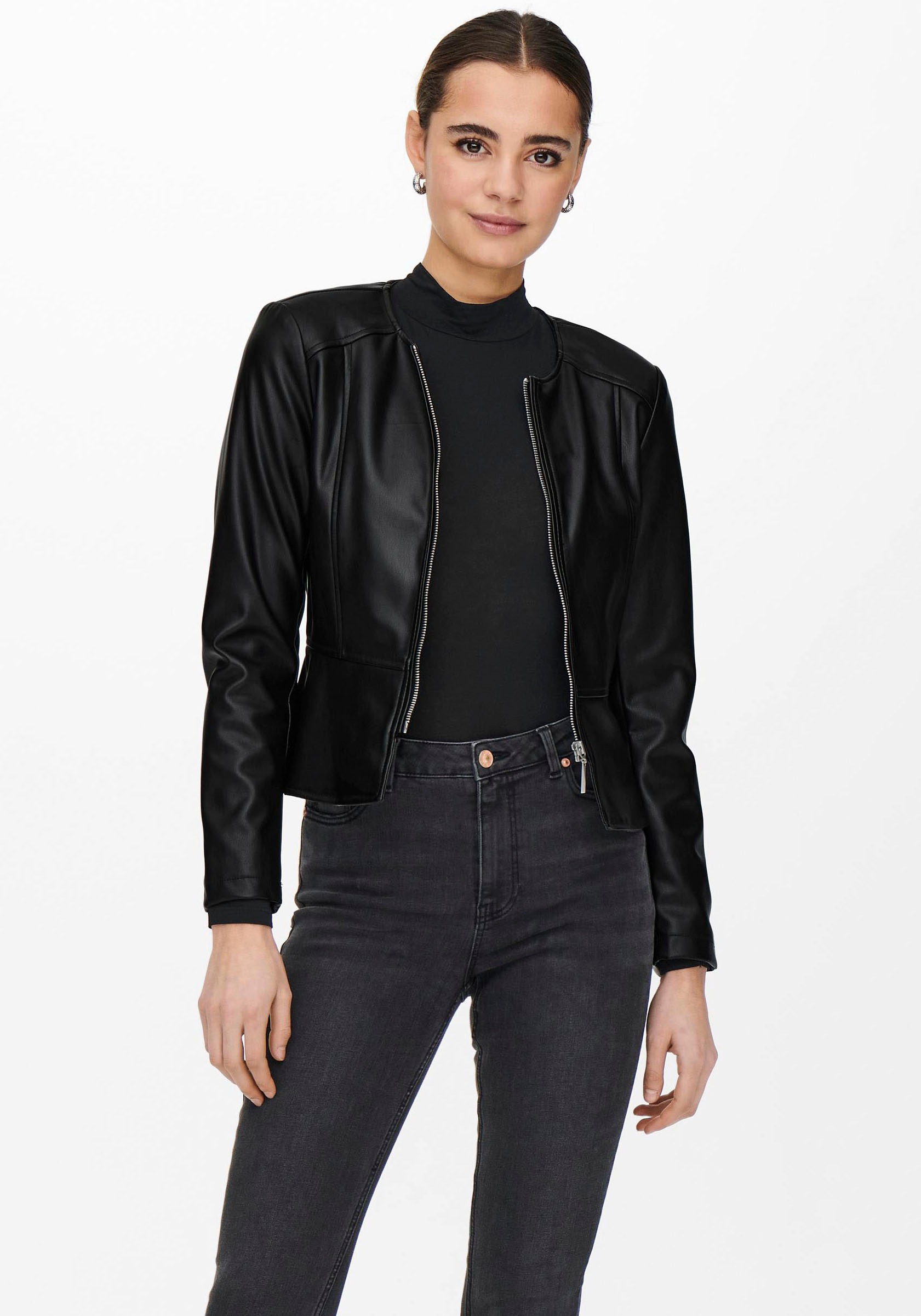 Hochwertige Qualität ONLY Lederimitatjacke »ONLSARAMY FAUX online bestellen JACKET LEATHER OTW« CC