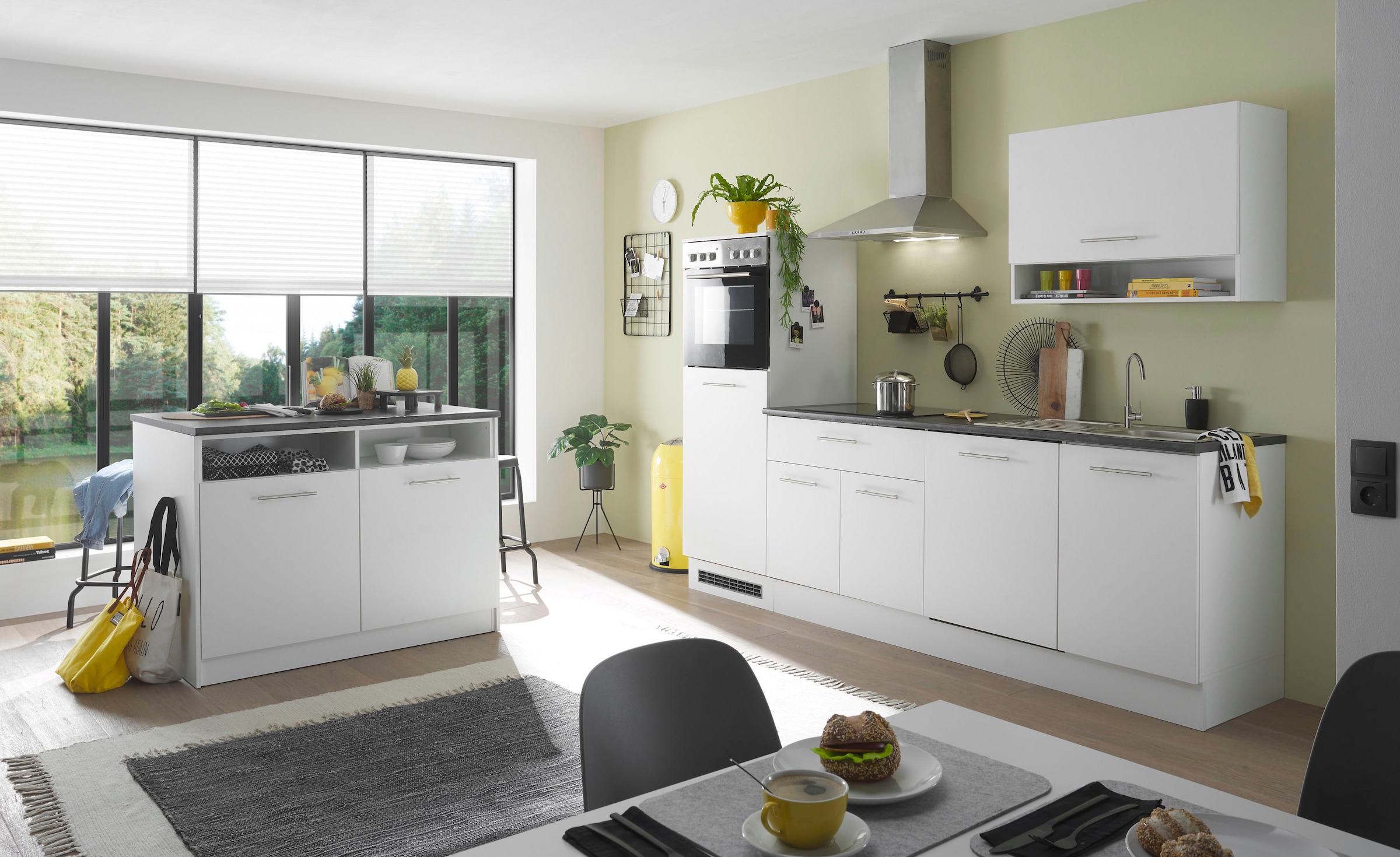 BASIC by Balculina Küchenzeile »Eddi« Breite 260 cm, wahlweise mit E-Geräten