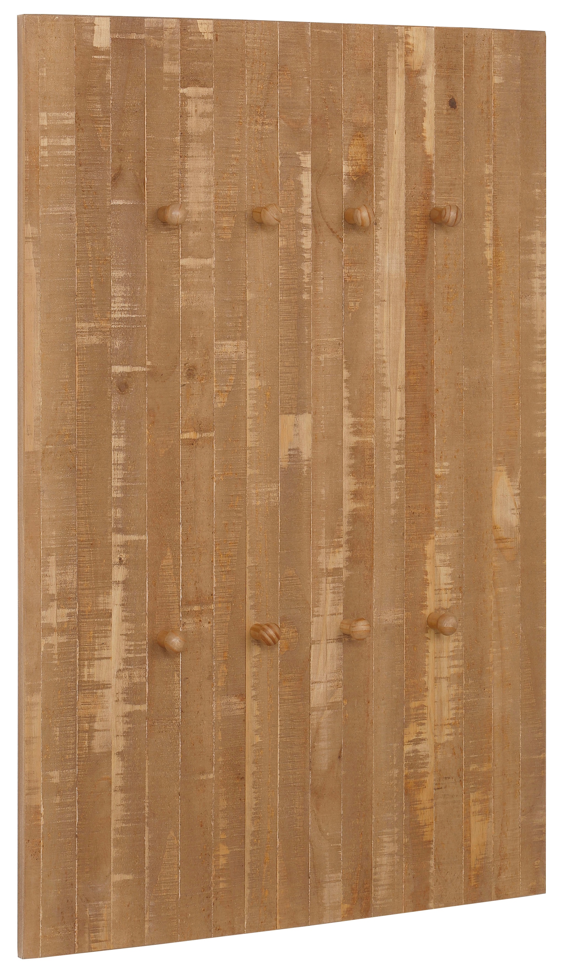 Home affaire Garderobenpaneel »Rondo«, mit 8 massivem Holzhaken, im Shabby-Look, Breite 75 cm