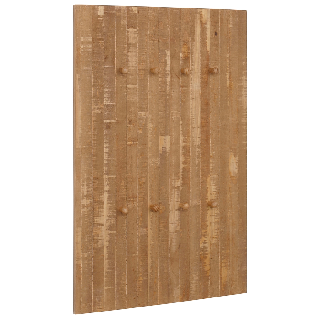 Home affaire Garderobenpaneel »Rondo«, mit 8 massivem Holzhaken, im Shabby-Look, Breite 75 cm