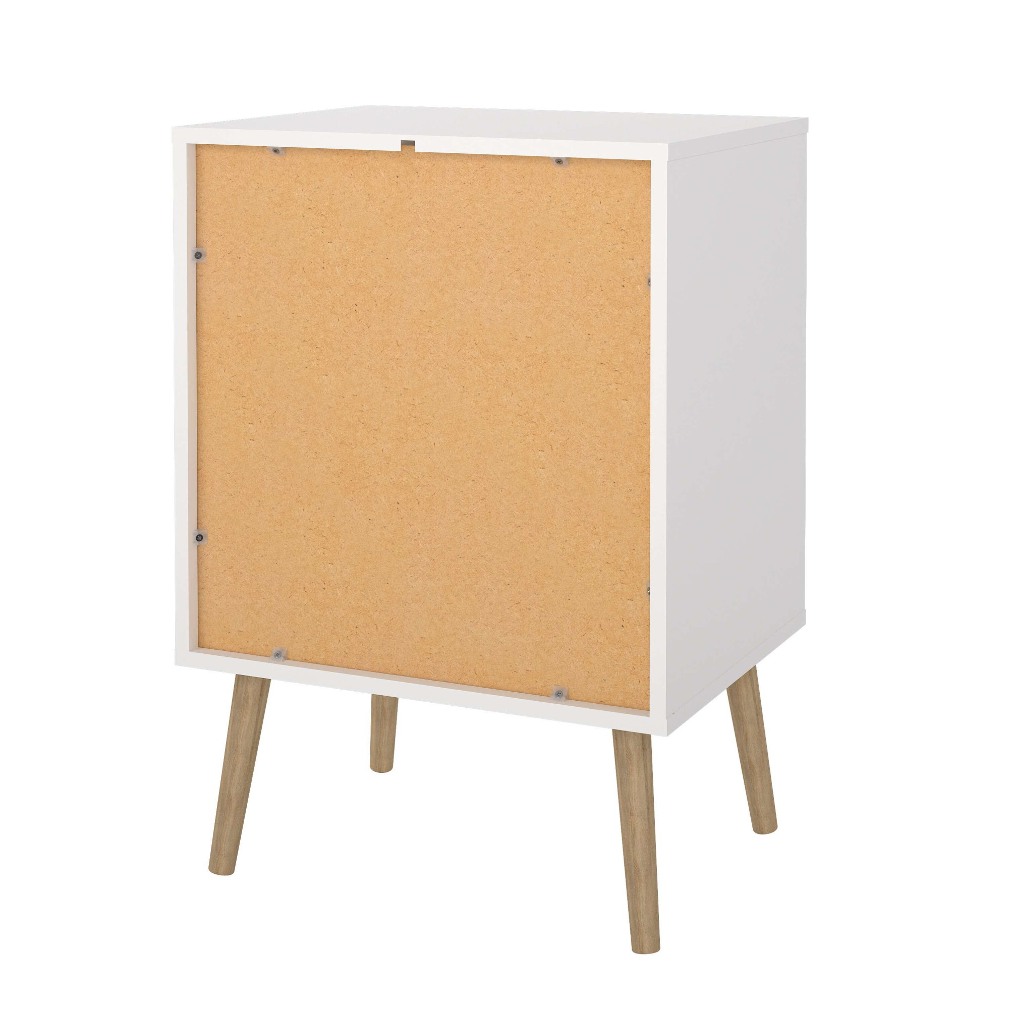 andas Nachtkommode »Bodo, Nachttisch, Nachtschrank, Beistelltisch,«, 1 Tür, 1 Schublade, Beine und Griffe aus Massivholz, Breite 50 cm