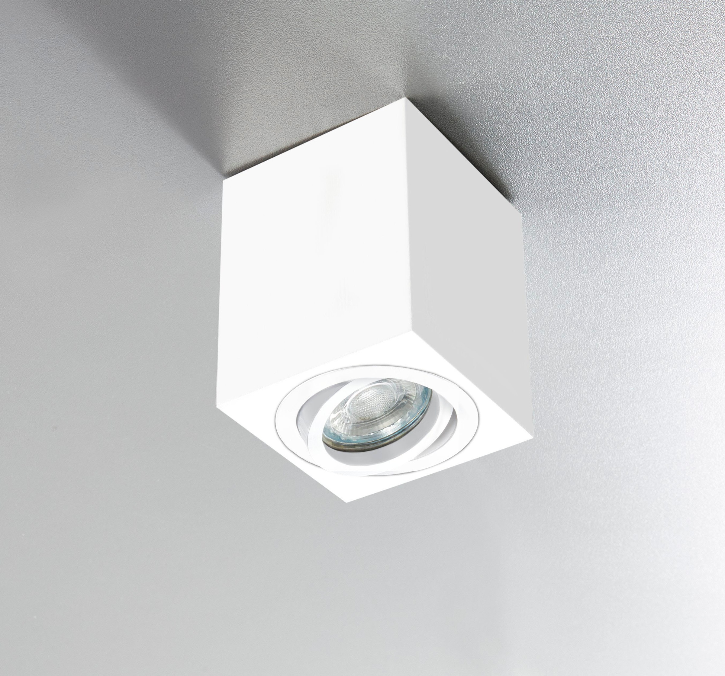 HEITRONIC Deckenleuchte »ADL8001«, 1 flammig, Leuchtmittel GU10 | ohne Leuchtmittel, Aufbauleuchte,Aufbaulampe, für Esszimmer, Flur, Wohnzimmer, schwenkbar