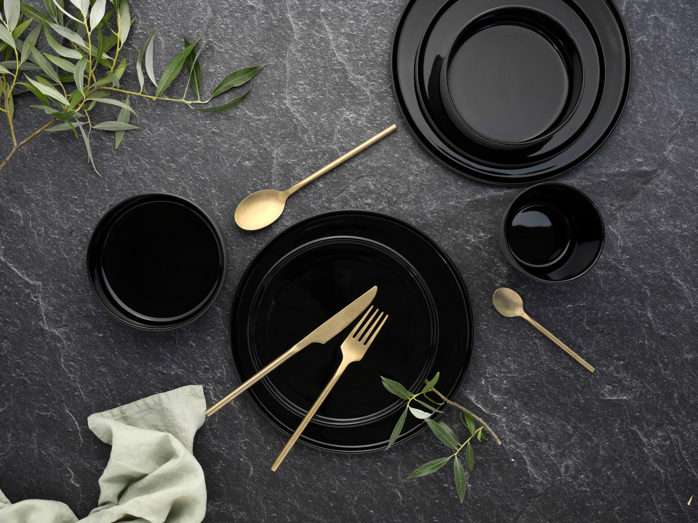 CreaTable Kombiservice »Futuro«, (Set, 8 tlg.), Service, je 2 Speiseteller, Dessertteller, Schalen, Kaffeebecher