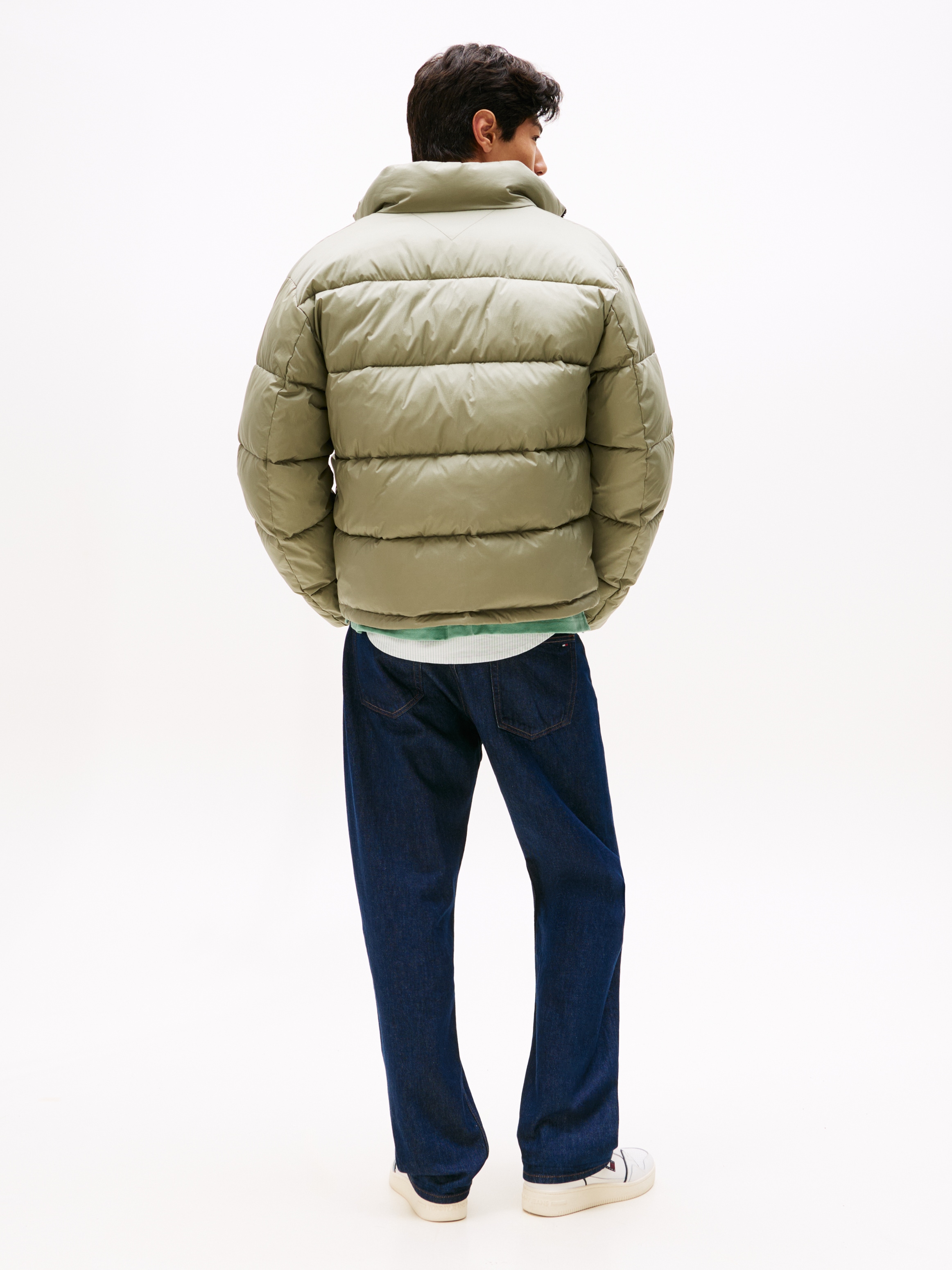 Tommy Jeans Steppjacke »VAIL PUFFER«, ohne Kapuze, Übergangsjacke Regular fit mit Rundhalsausschnitt