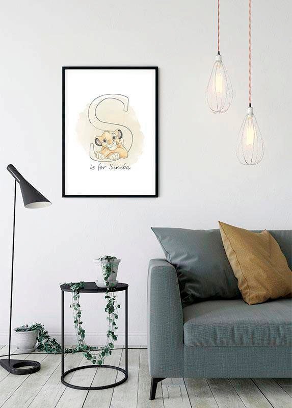 Komar Bild »S like Simba«, Disney, (1 St.), Wandbild zur Dekoration im Kinderzimmer - ohne Rahmen