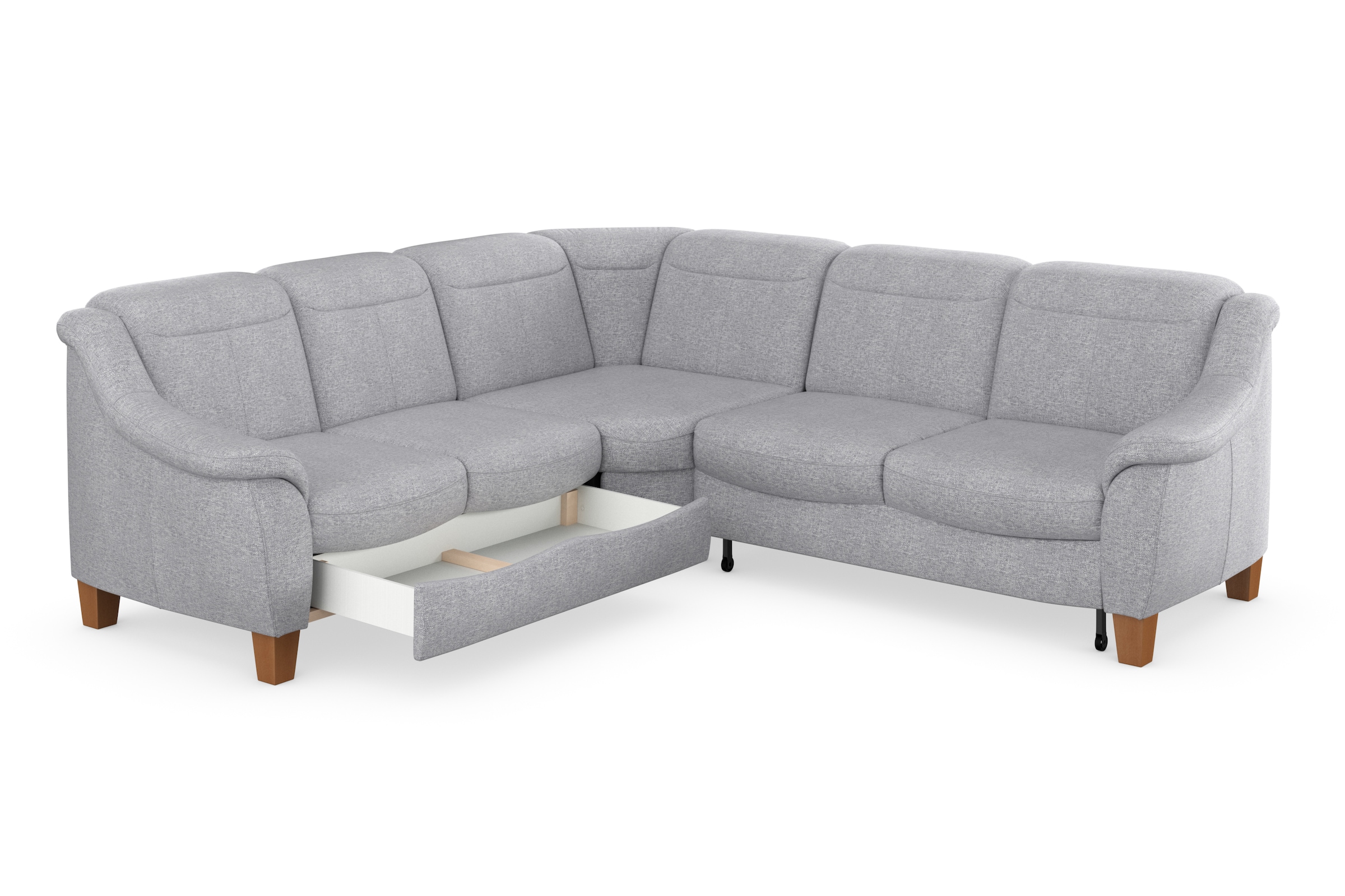 Home affaire Ecksofa »Caldera L-Form«, Federkern, wahlweise mit Kopfteilverstellung, Bettfunktion, Bettkasten