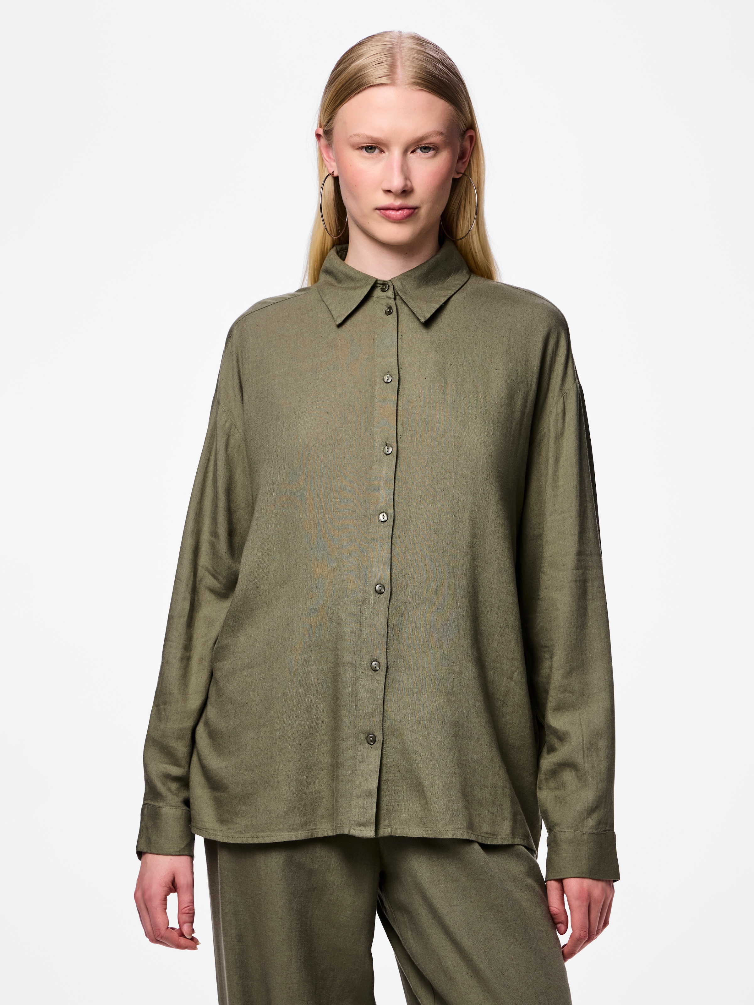 pieces Hemdbluse »PCPIA LS LOOSE SHIRT WVN NOOS«