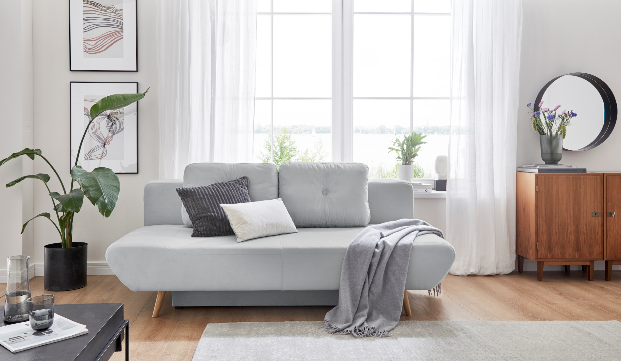 Home affaire Schlafsofa »Segmon« einfach in ein bequemes Bett umwandeln, in günstig online kaufen