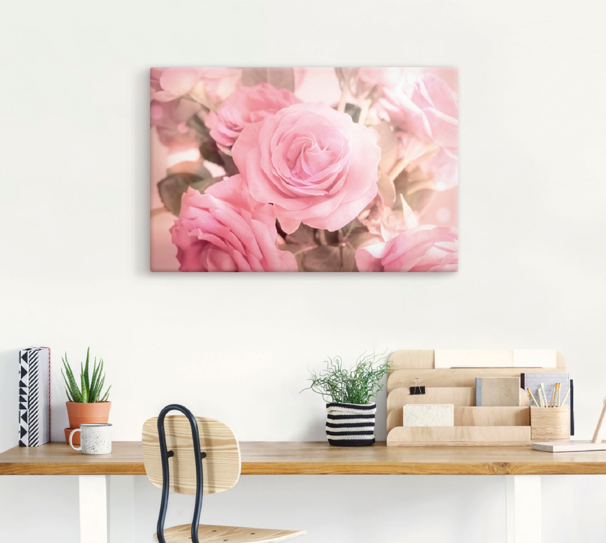 Artland Wandbild »Rosarosenbouquet« 1 Stk. tlg. als Leinwandbild, Poster in günstig online kaufen