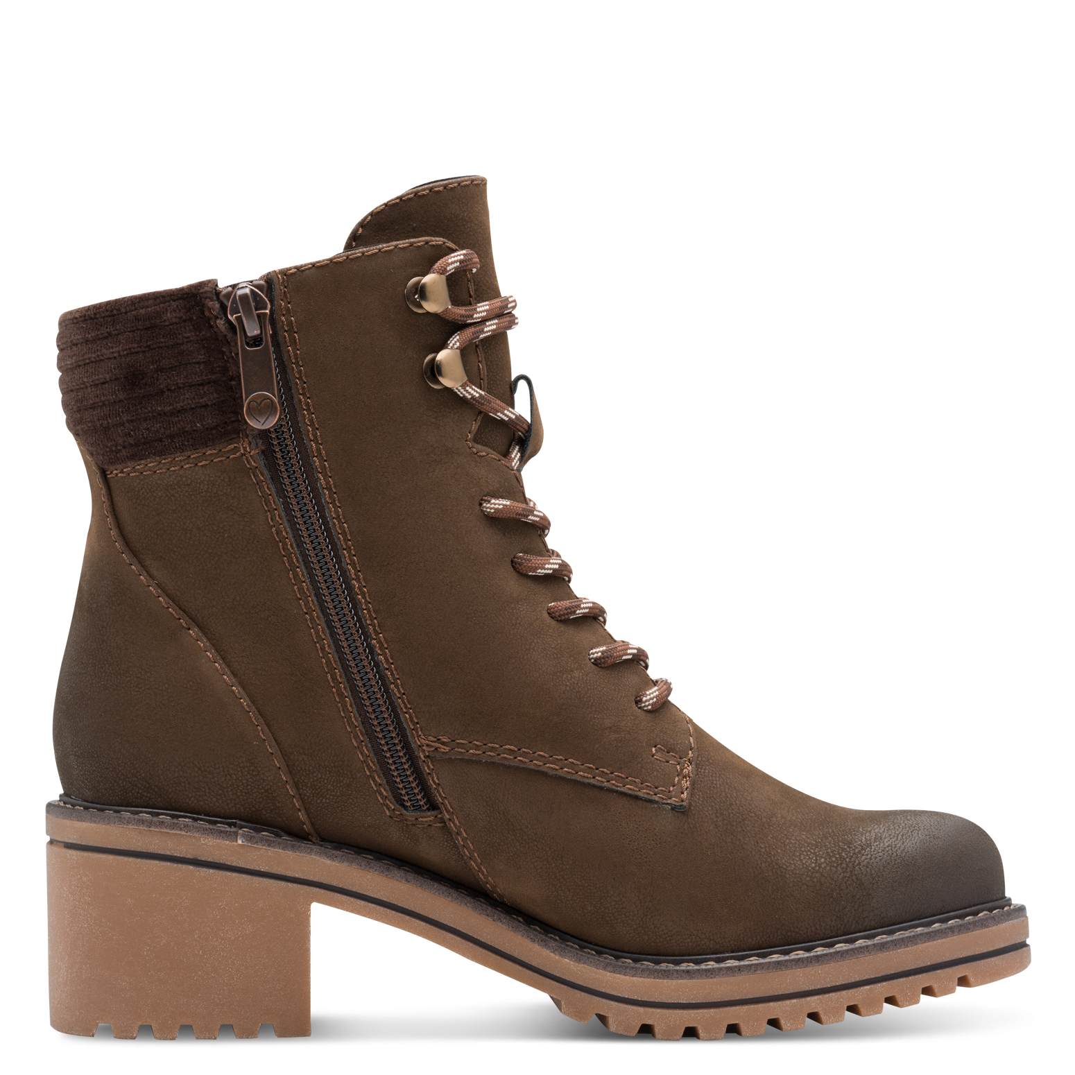 MARCO TOZZI Winterstiefelette  , Blockabsatz, Schnürboots, Winterboots mit Haken im Bergsteigerlook