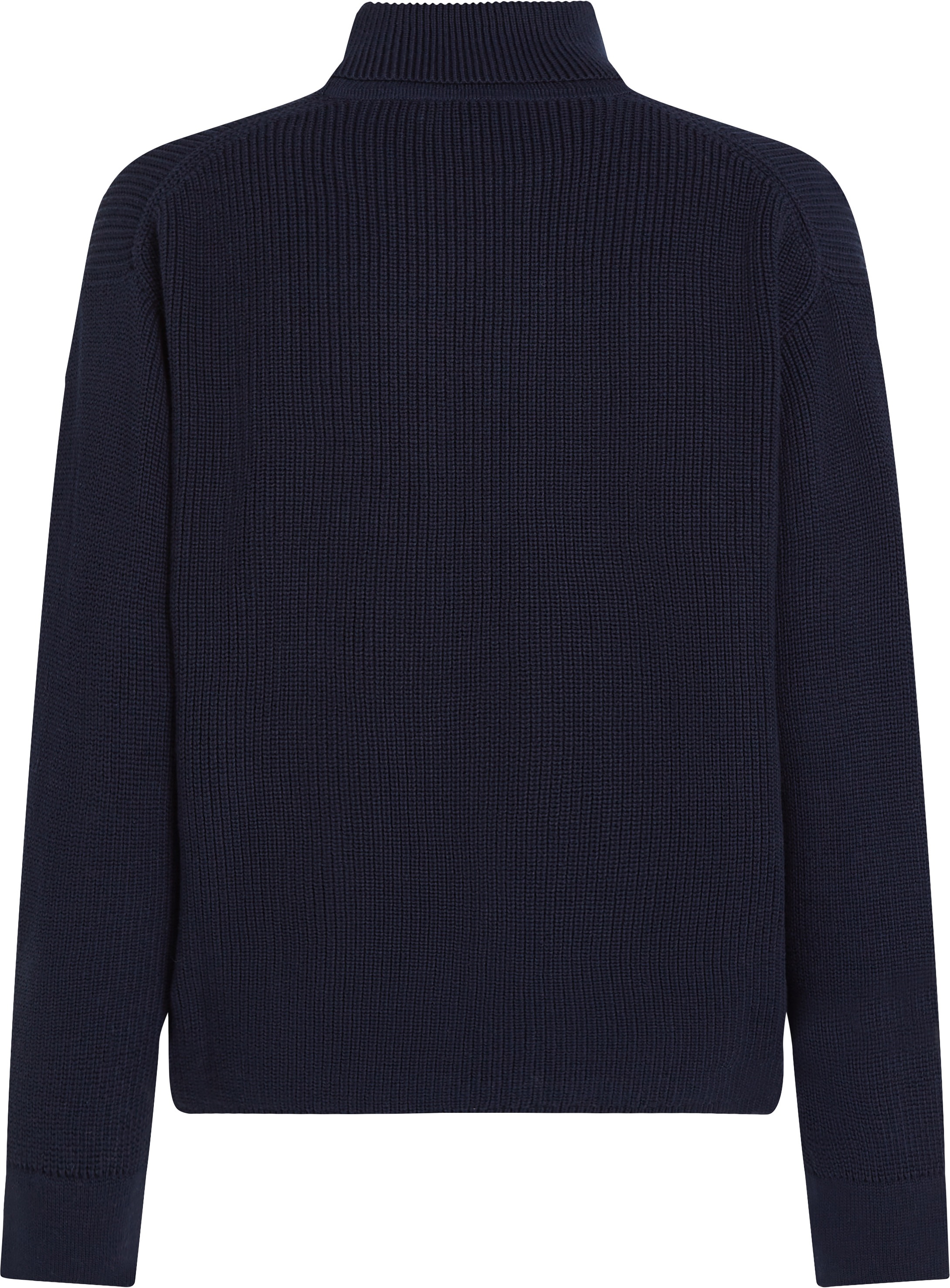 Tommy Hilfiger Strickpullover »CO CARDI STITCH ROLL-NK SWEATER«, mit Rollkragen