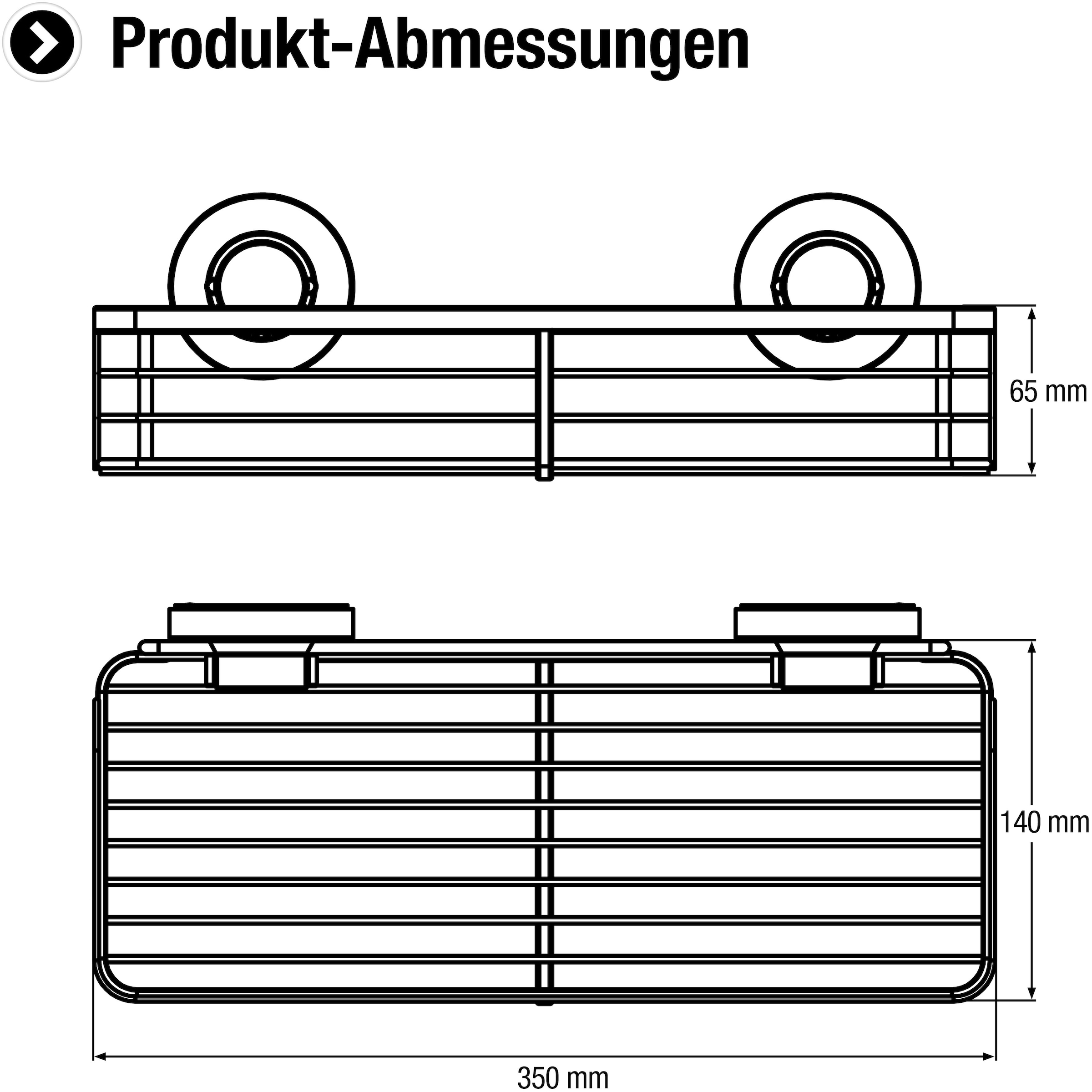 CORNAT Duschregal »3 in 1 - Extra langer & flacher Korb - Zur Wandmontage - Duschablage«