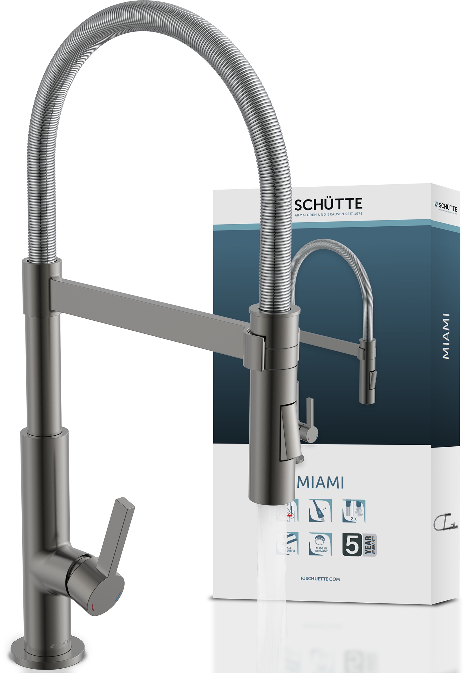 Schütte Hochdruck Spültischarmatur »MIAMI«, energiesparende Cold-Start-Funk günstig online kaufen
