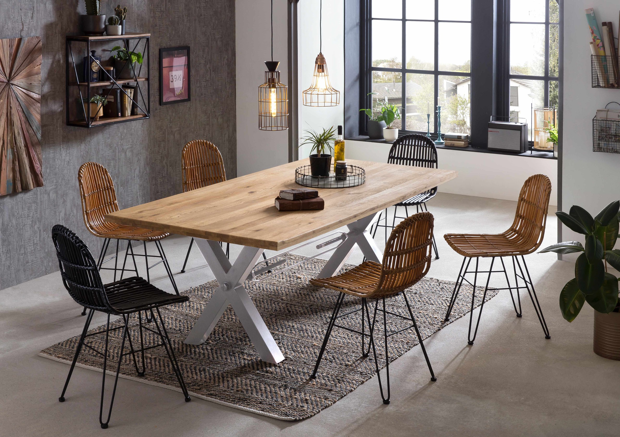 SIT Tischbein, (1 St.), im Industrial-Stil