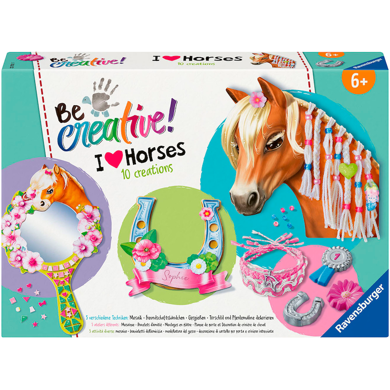 RAVENSBURGER Kreativset »BeCreative, Bastelset Pferde« Made in Europe bunt