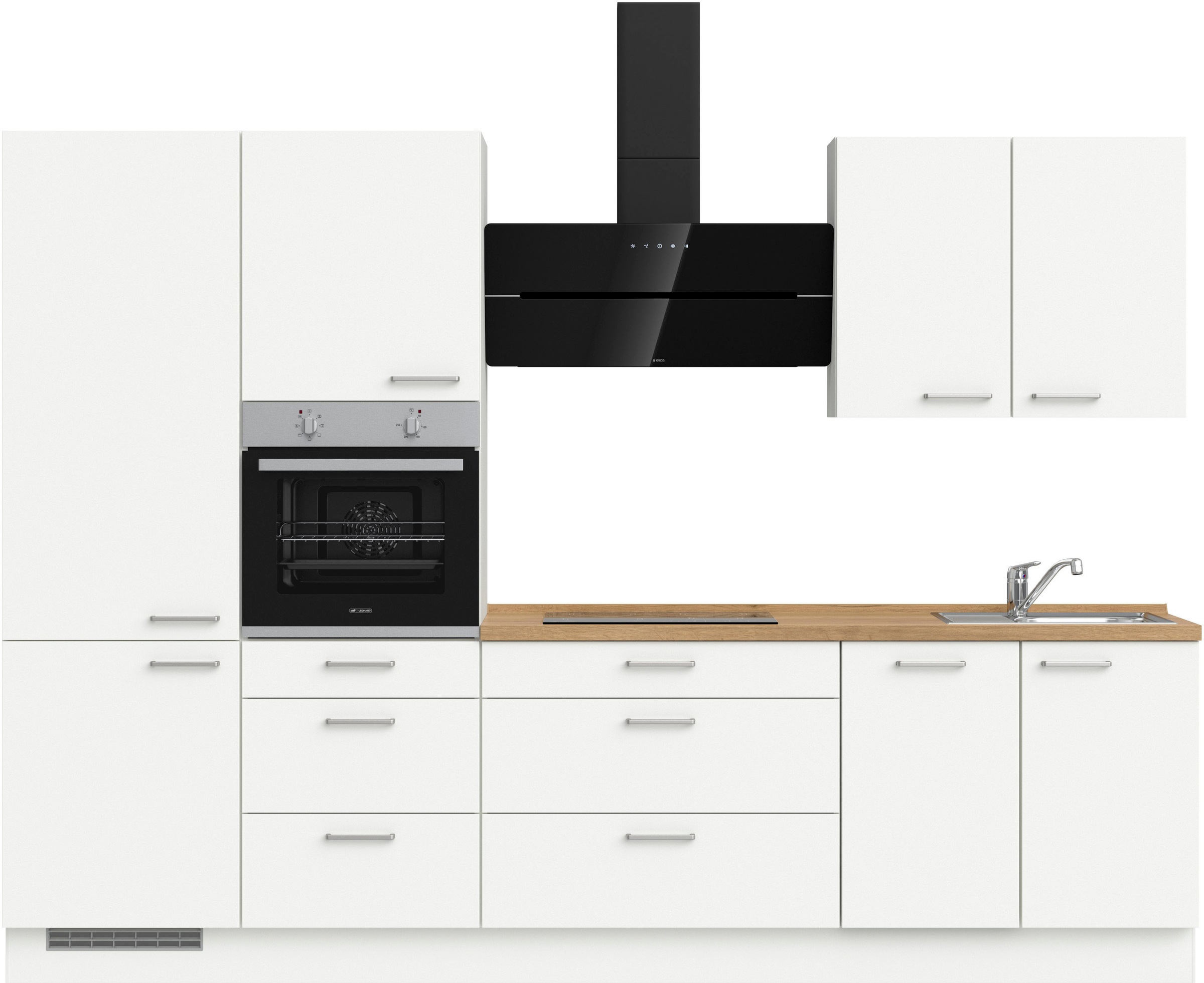 nobilia® Küchenzeile »"Touch II"«, vormontiert, Ausrichtung wählbar, Breite 300 cm, wahlw. mit E-Geräten