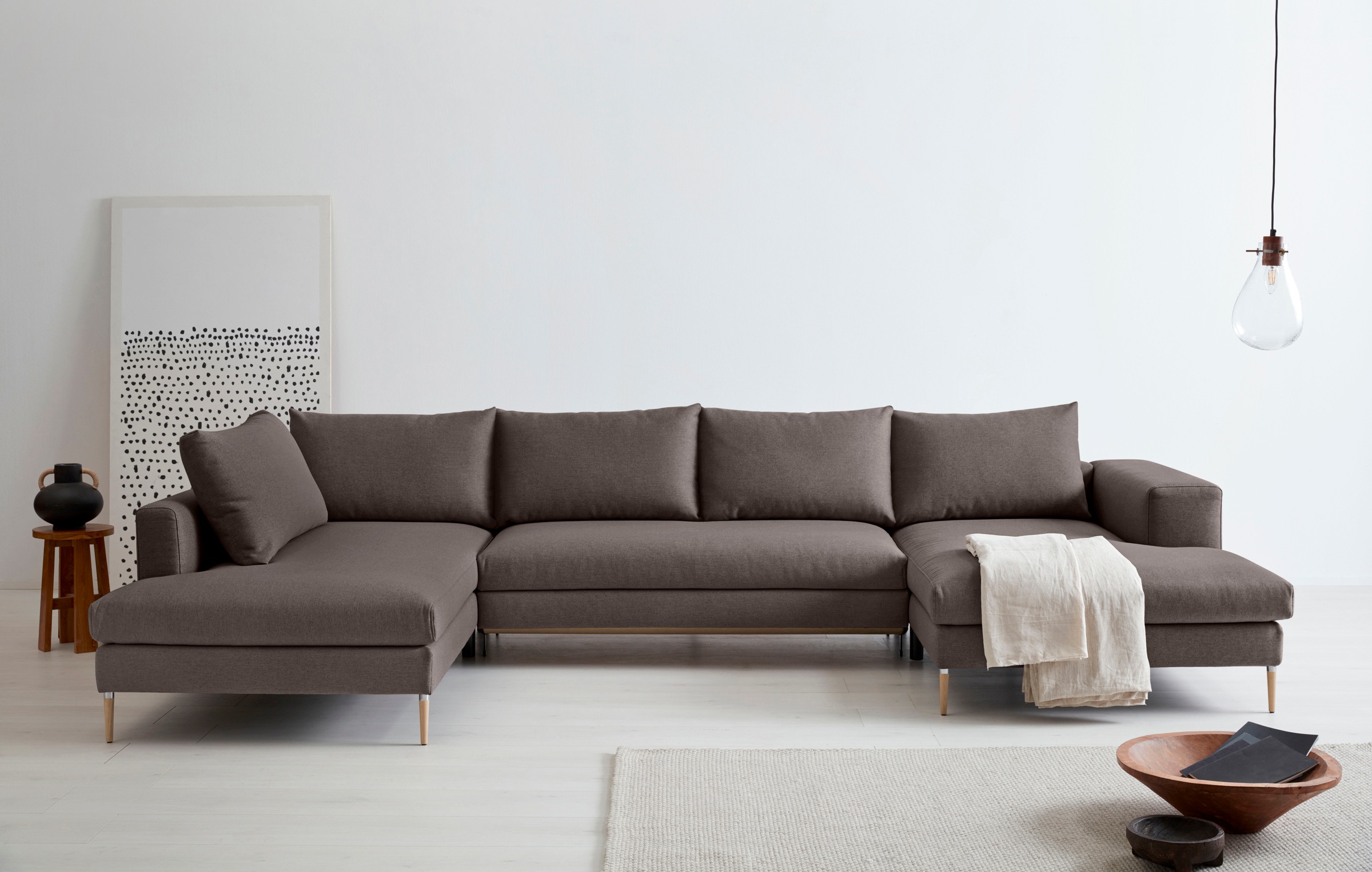 OTTO products Wohnlandschaft "Finnja, viel Platz, wahlweise Bettfunktion un günstig online kaufen