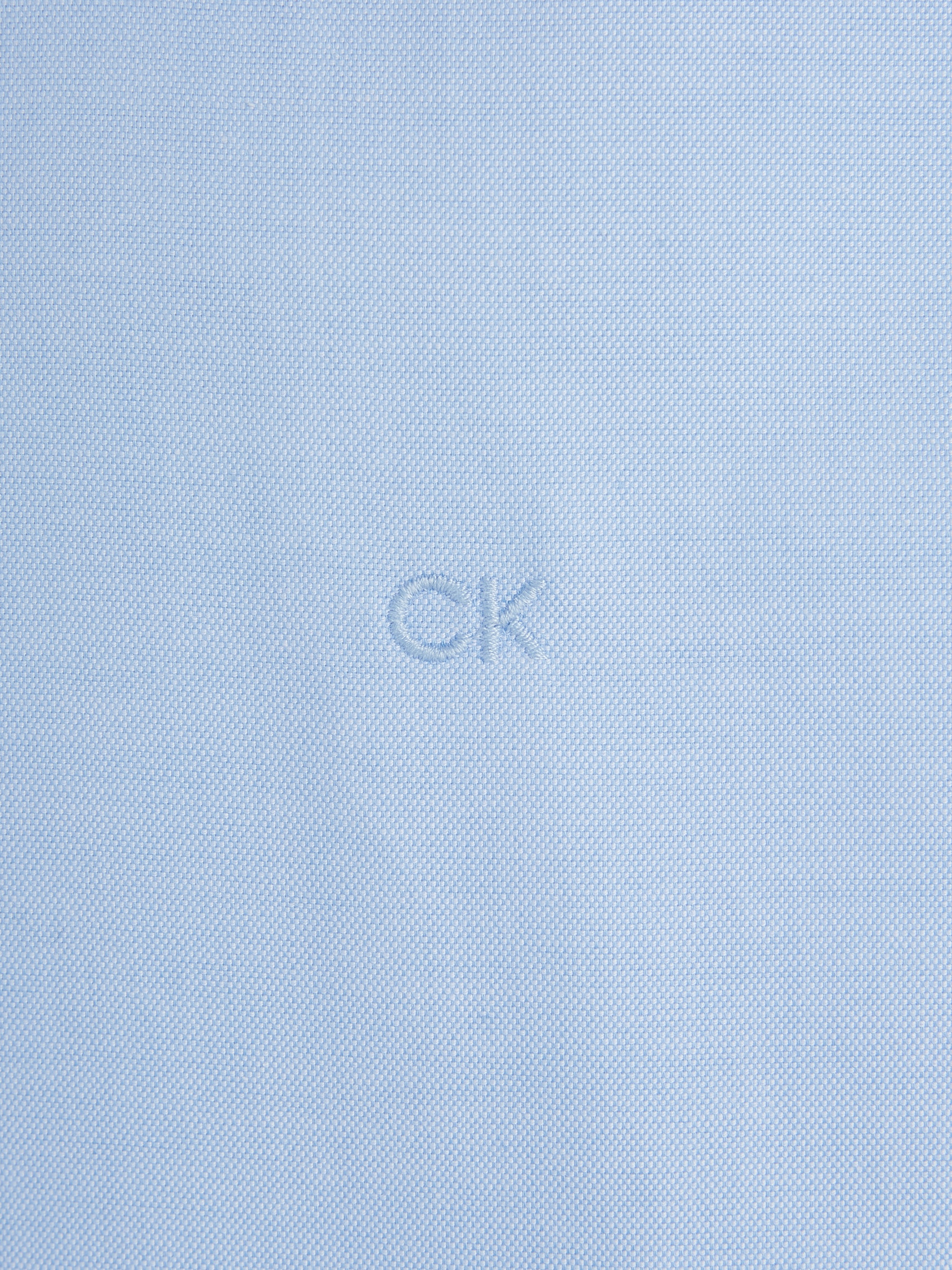 Calvin Klein Langarmhemd »OXFORD SOLID  SLIM SHIRT« mit Logoprägung