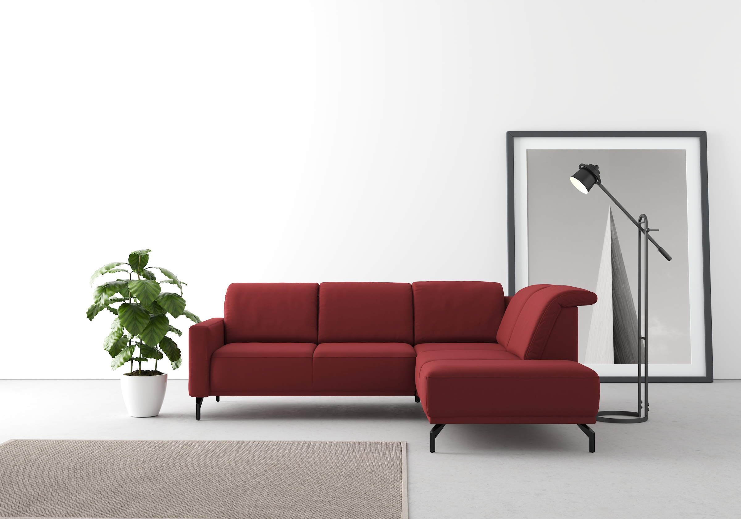 sit&more "Bailando L-Form" wahlweise mit Kopfteilverstellung und Vorziehsit günstig online kaufen