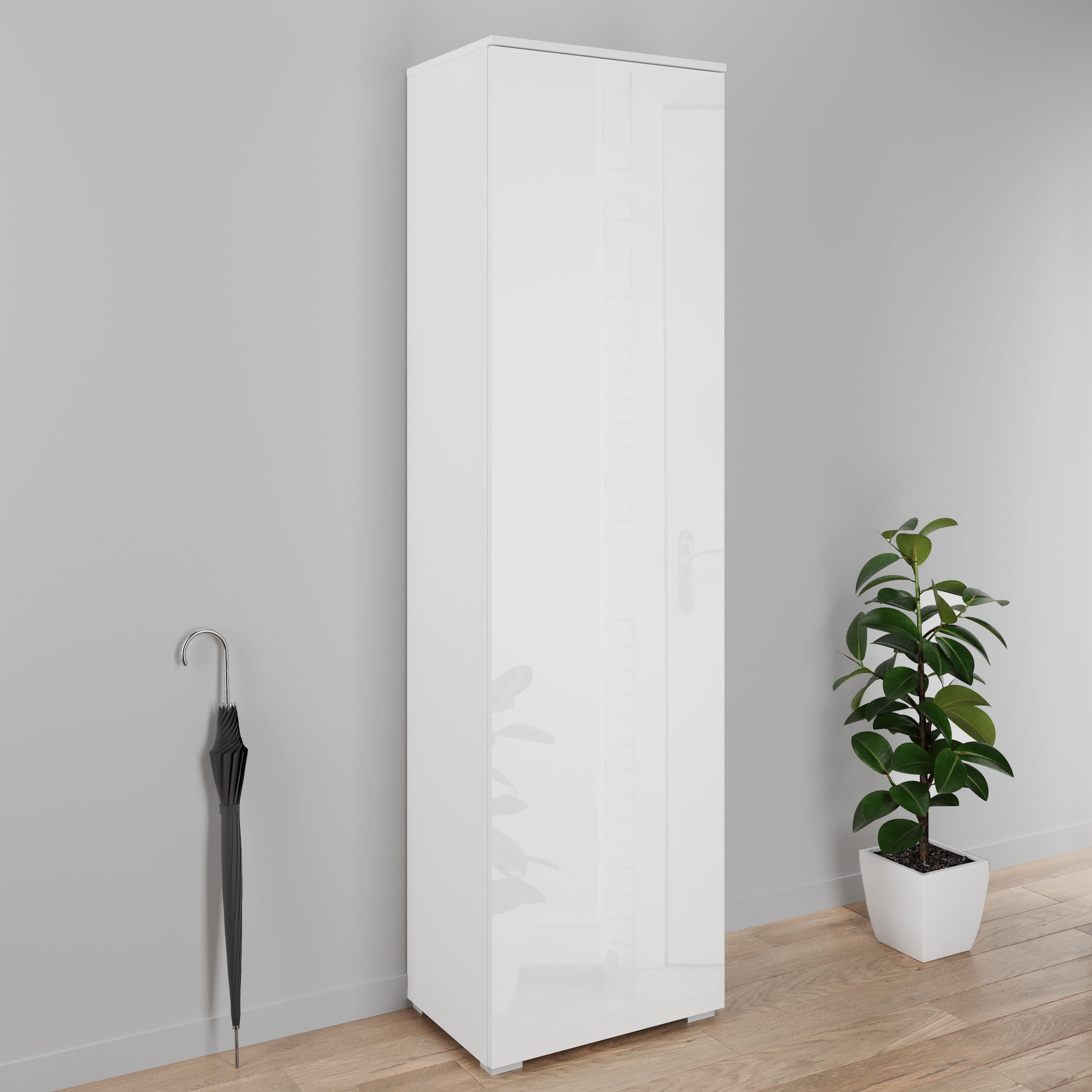 INOSIGN Schuhschrank »Paris, stehend oder hängend montierbar, Türanschlag wechselbar«, moderne Garderobenschrank Höhe 180cm, 6 geräumiger Fächer