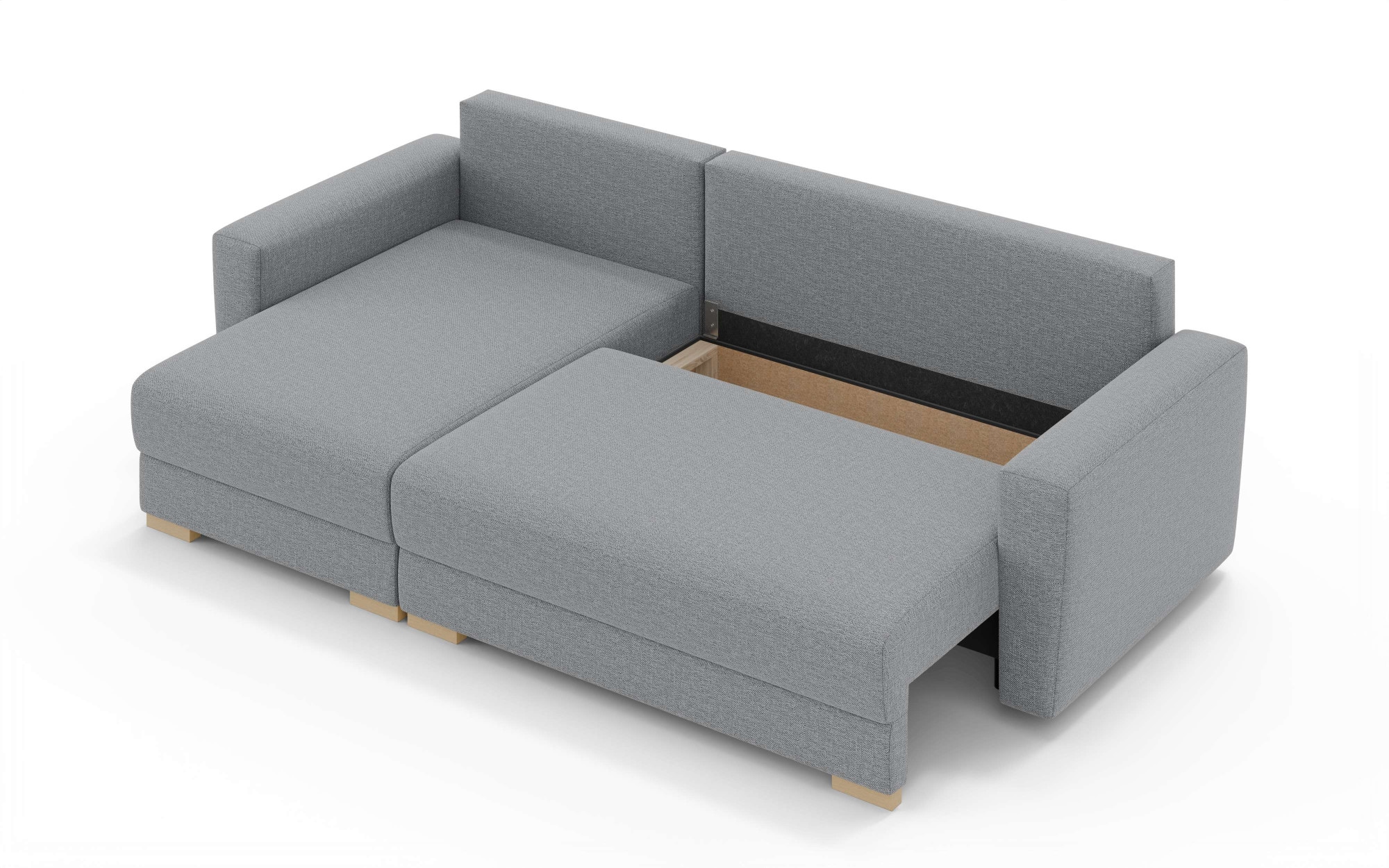 INOSIGN Ecksofa »MAGHERA universell Schlafsofa mit Bettkasten, Maße B/T/H: 255/142/84cm«, L-Form mit Recamiere rechts oder links montierbar, hoher Sitzkomfort