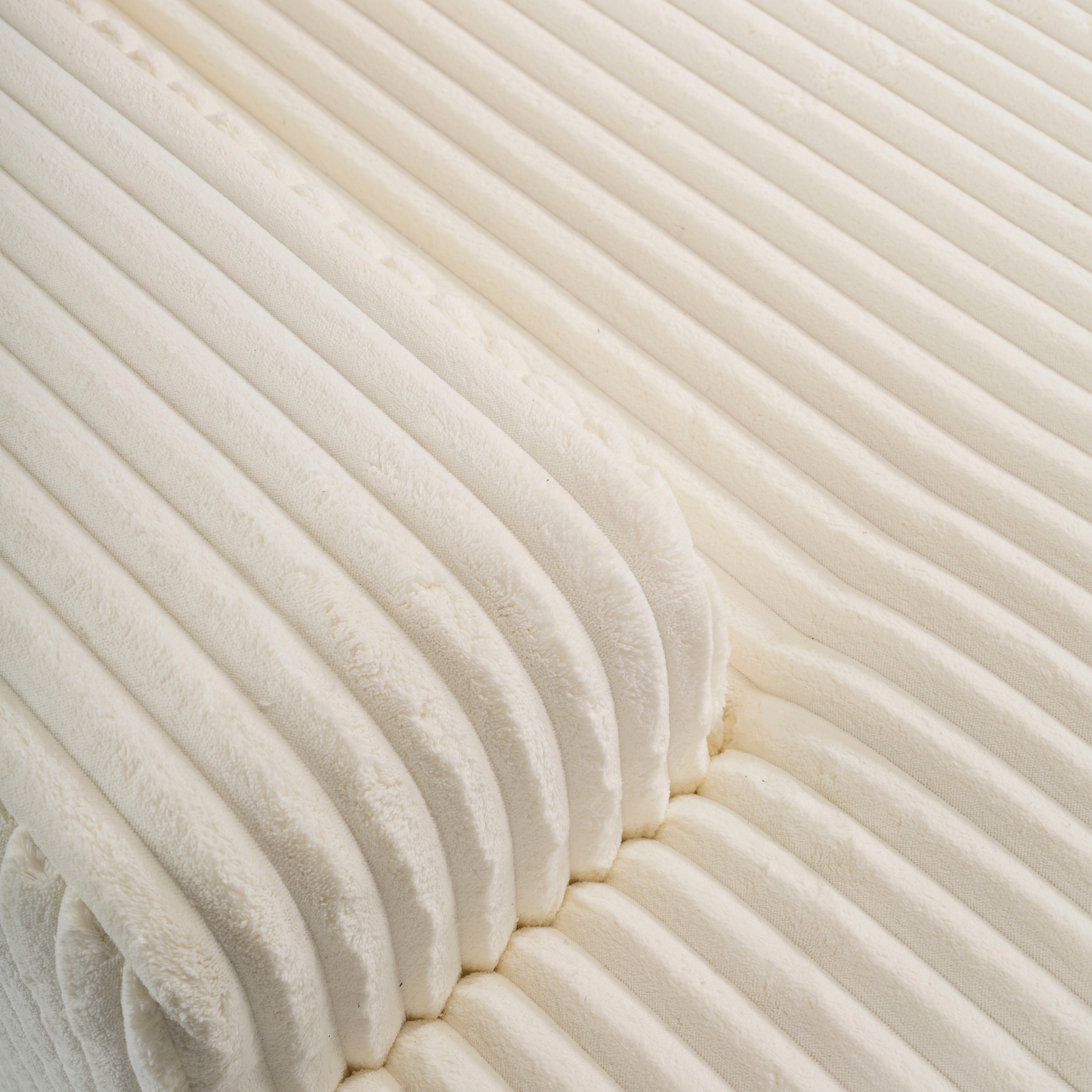 WERK2 Wohnlandschaft »Rotterdam-U, U-Form, in kuschelweichem Cord oder Breitcord«, Design Sofa mit Schlaffunktion & Bettkasten, Breitcord, Creme