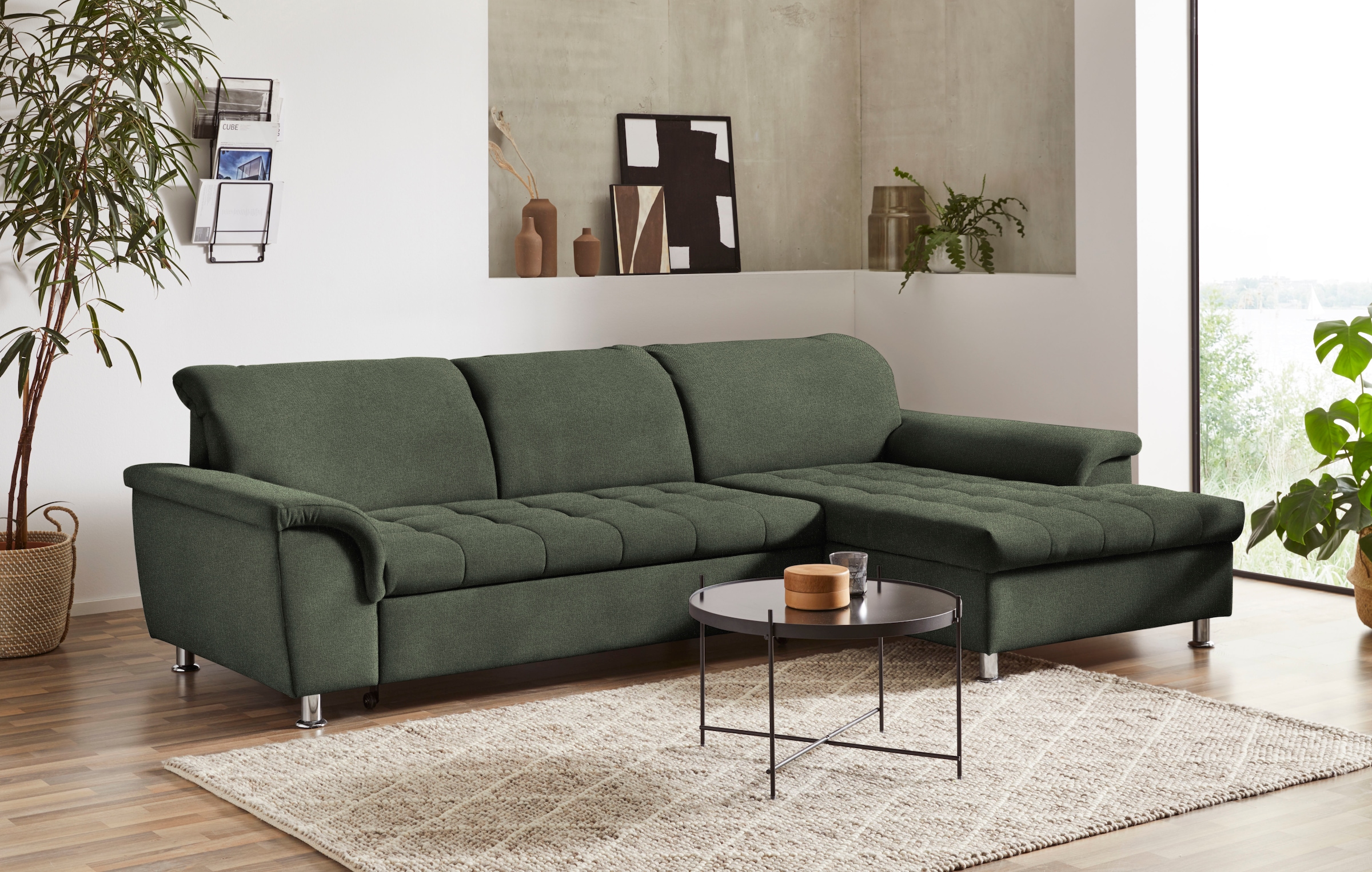 DOMO collection Ecksofa »Franzi L-Form«, wahlweise mit Kopfteilverstellung günstig online kaufen