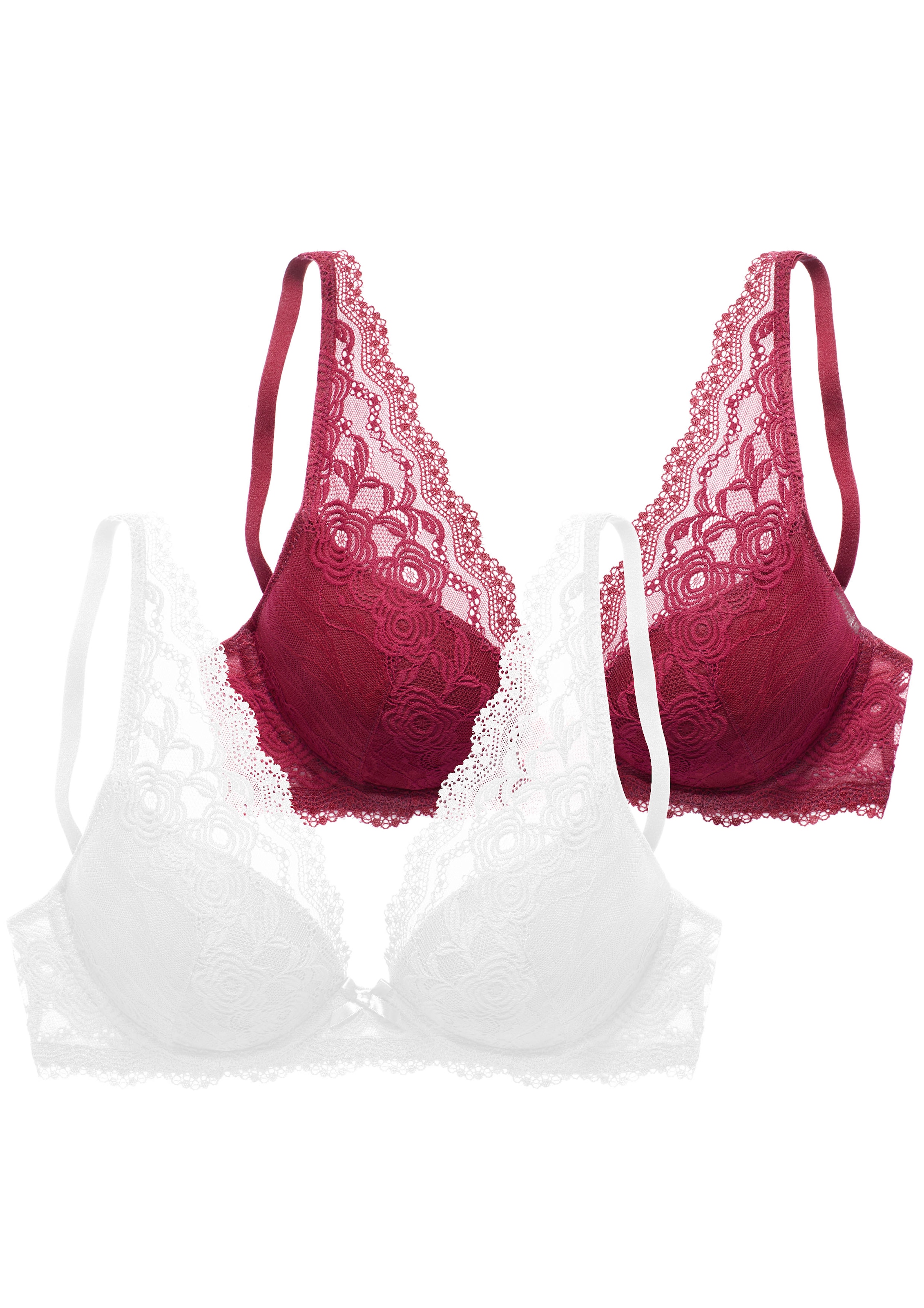 petite fleur by Lascana Push-up-BH Packung,  mit Bügel, im attraktiven Doppelpack, sexy Dessous