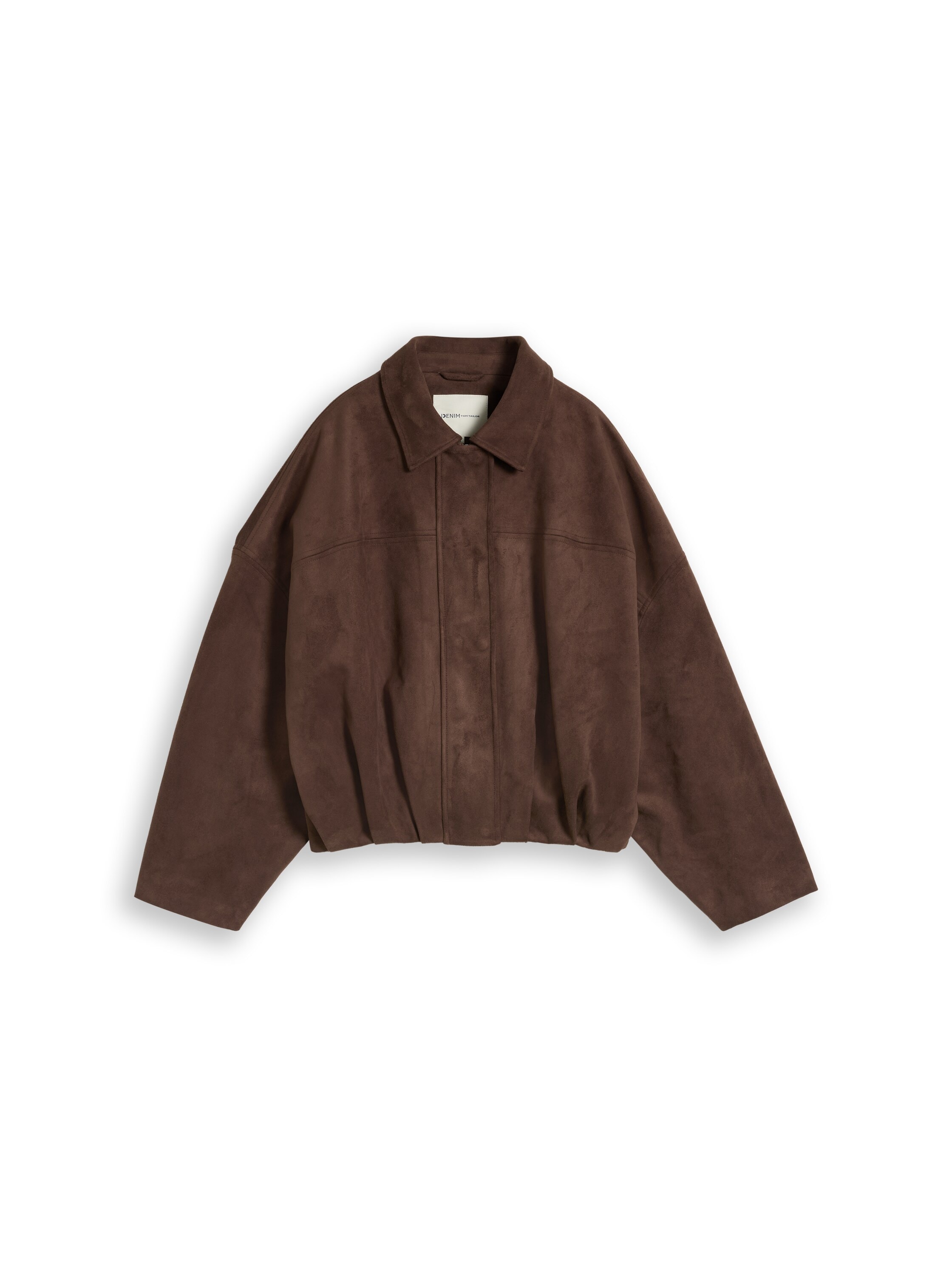 TOM TAILOR Denim Blouson ohne Kapuze im Velour-Look