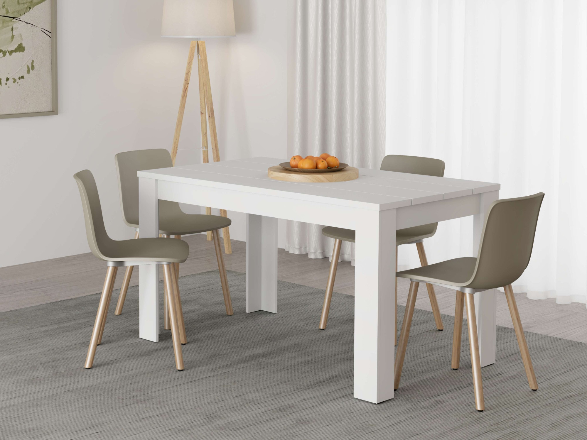 Home affaire Esstisch »Spoleto, Esstisch, Küchentisch, Speisetisch, Familientisch« Charakterstarke 4-Lamellen-Platte, 4 Farben, 2 Größen – top modern