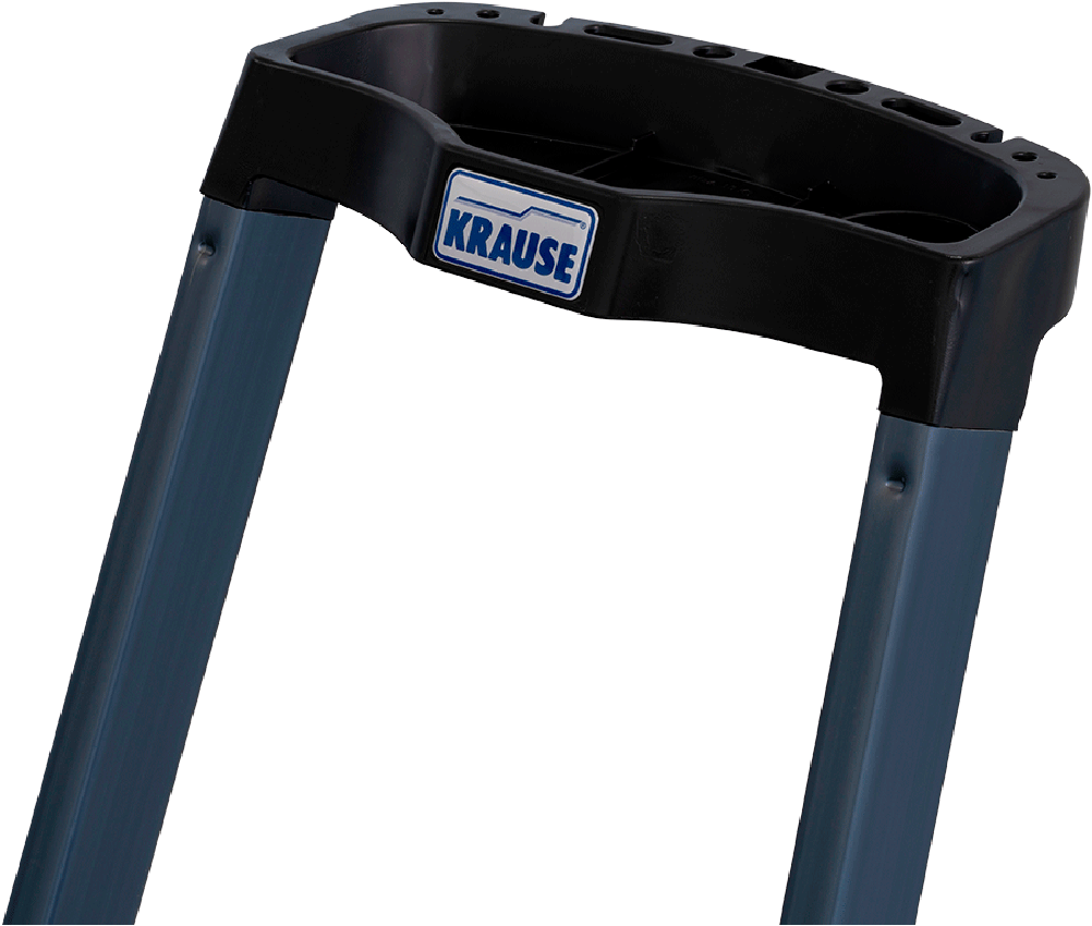 KRAUSE Stehleiter »Securo«, Alu eloxiert, 1x8 Stufen, Arbeitshöhe ca. 370 cm