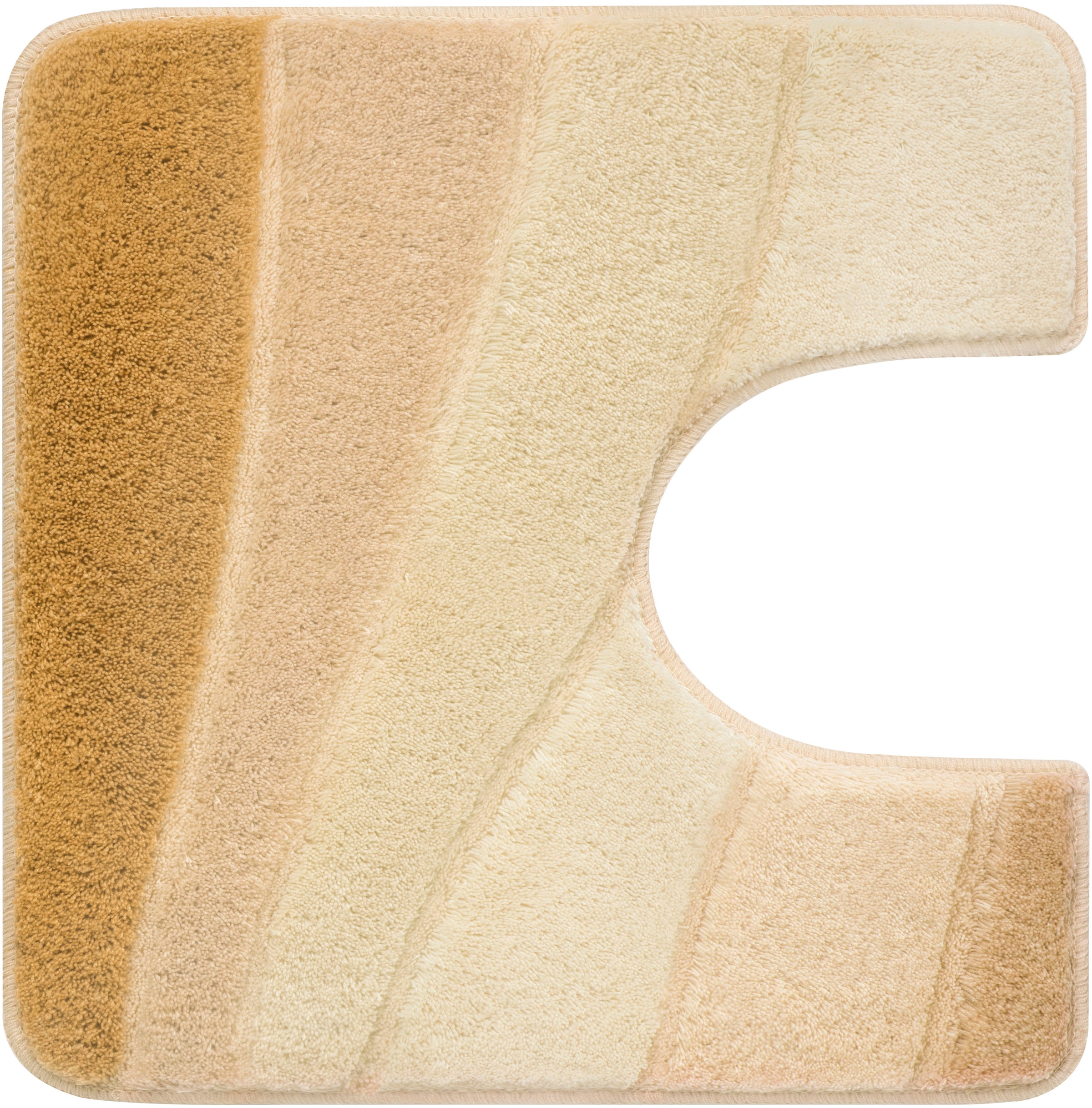 MEUSCH Badematte »Ocean«, rutschhemmend beschichtet, fußbodenheizungsgeeignet, Badteppich, Wellen Design, mit Farbverlauf, Hoch-Tief Effekt, waschbar