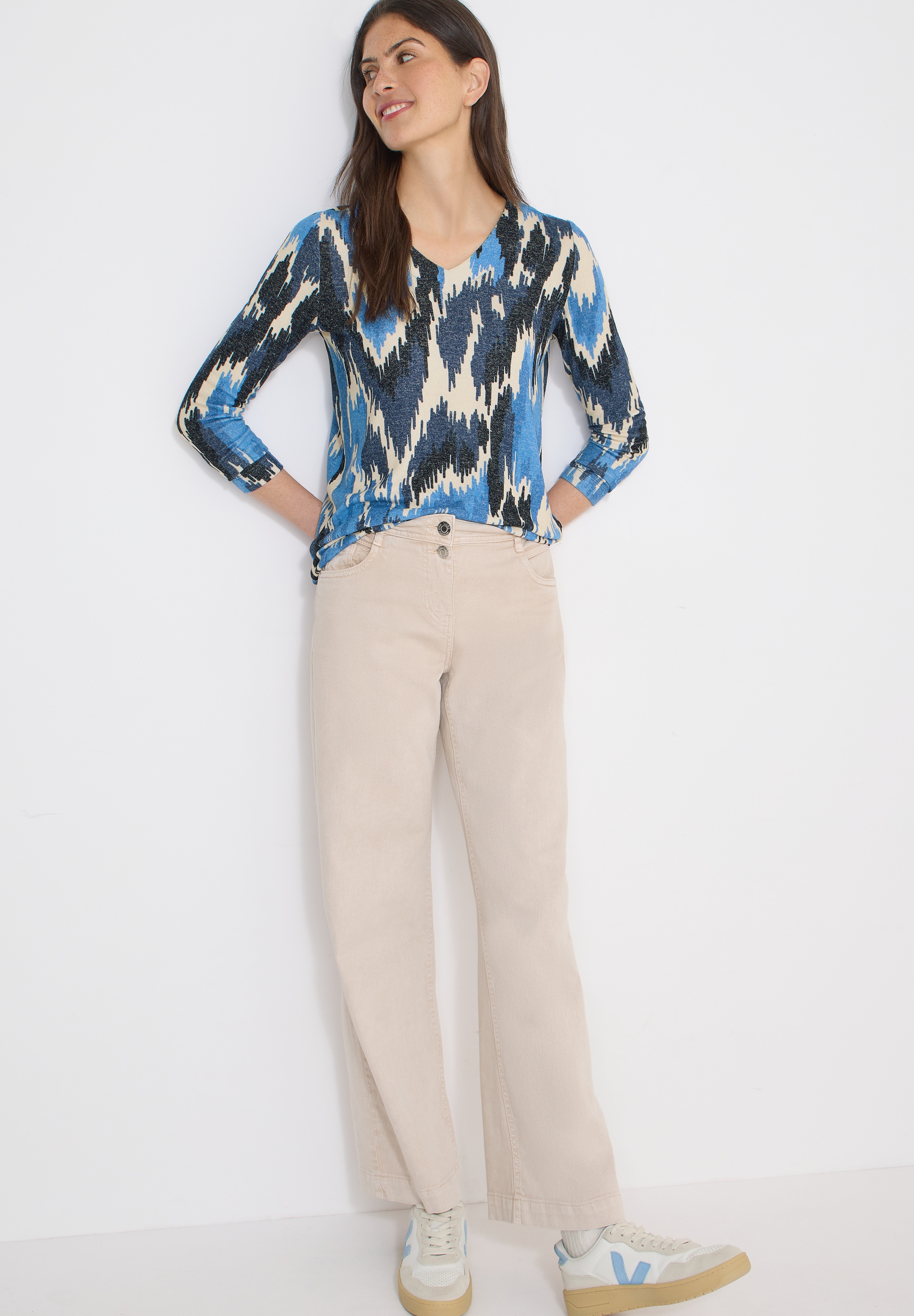 Cecil Langarmshirt mit All-Over Print