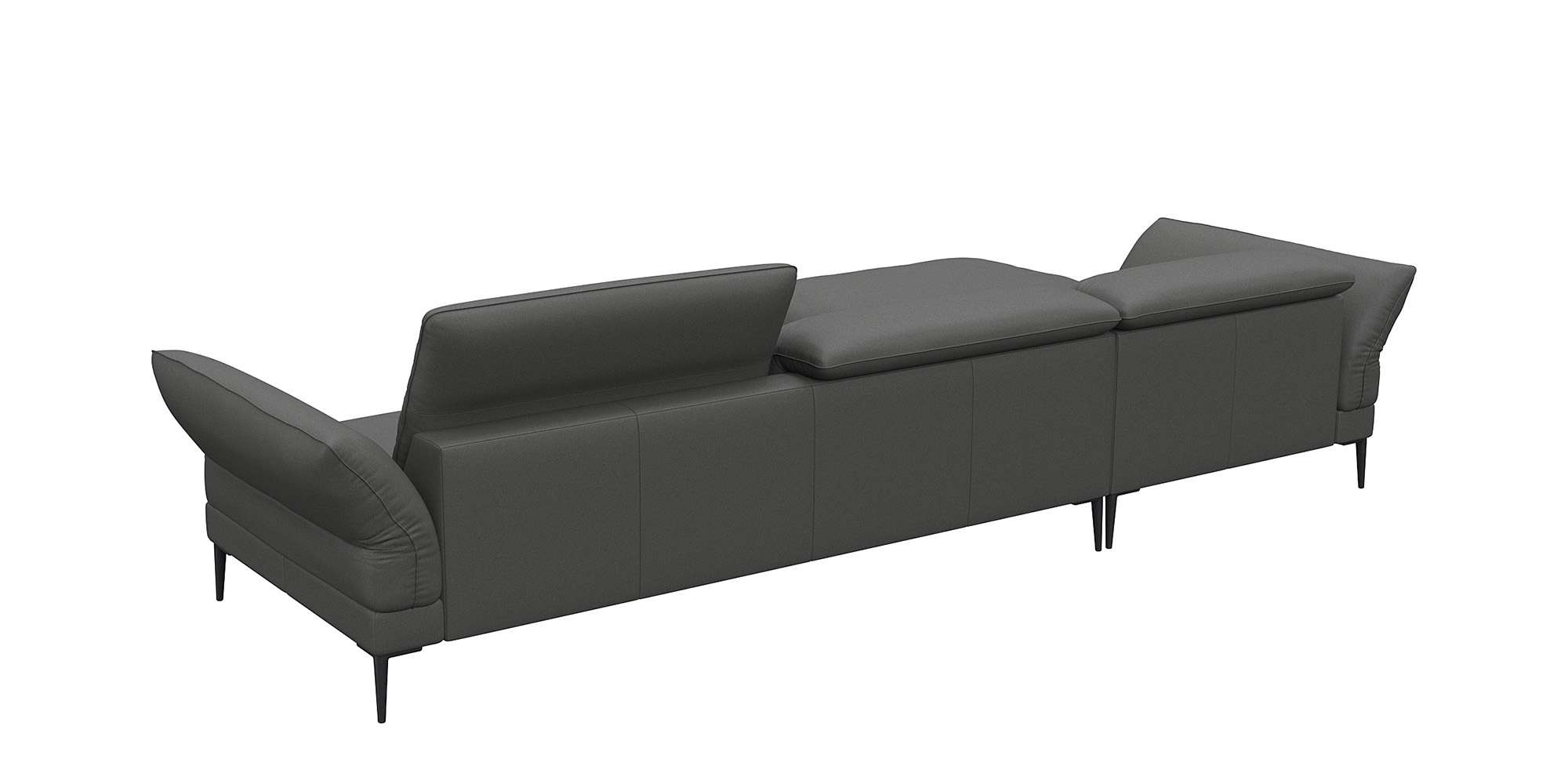 FLEXLUX Ecksofa »Salino, Funktionssofa mit Recamiere, Relaxsofa, Ecksofa«, Sofa mit Arm- und Kopfteil-Verstellungen, Kaltschaum & Stahl-Wellen