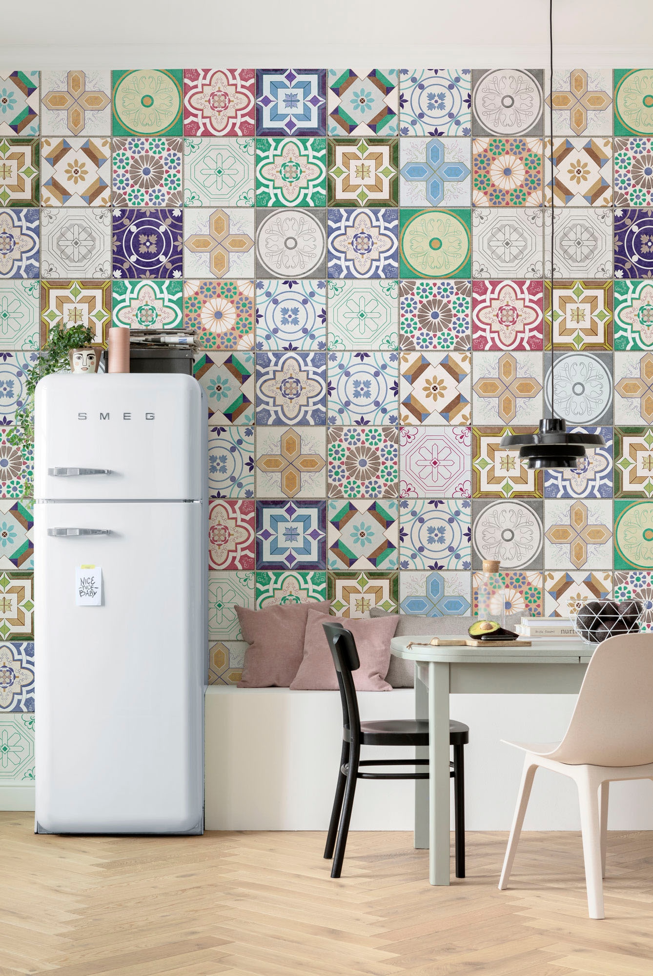 Komar Vliestapete »Digitaldruck Vlies - Marrakech Mosaik - Größe 400 x 250 cm«, bedruckt, Wohnzimmer, Schlafzimmer