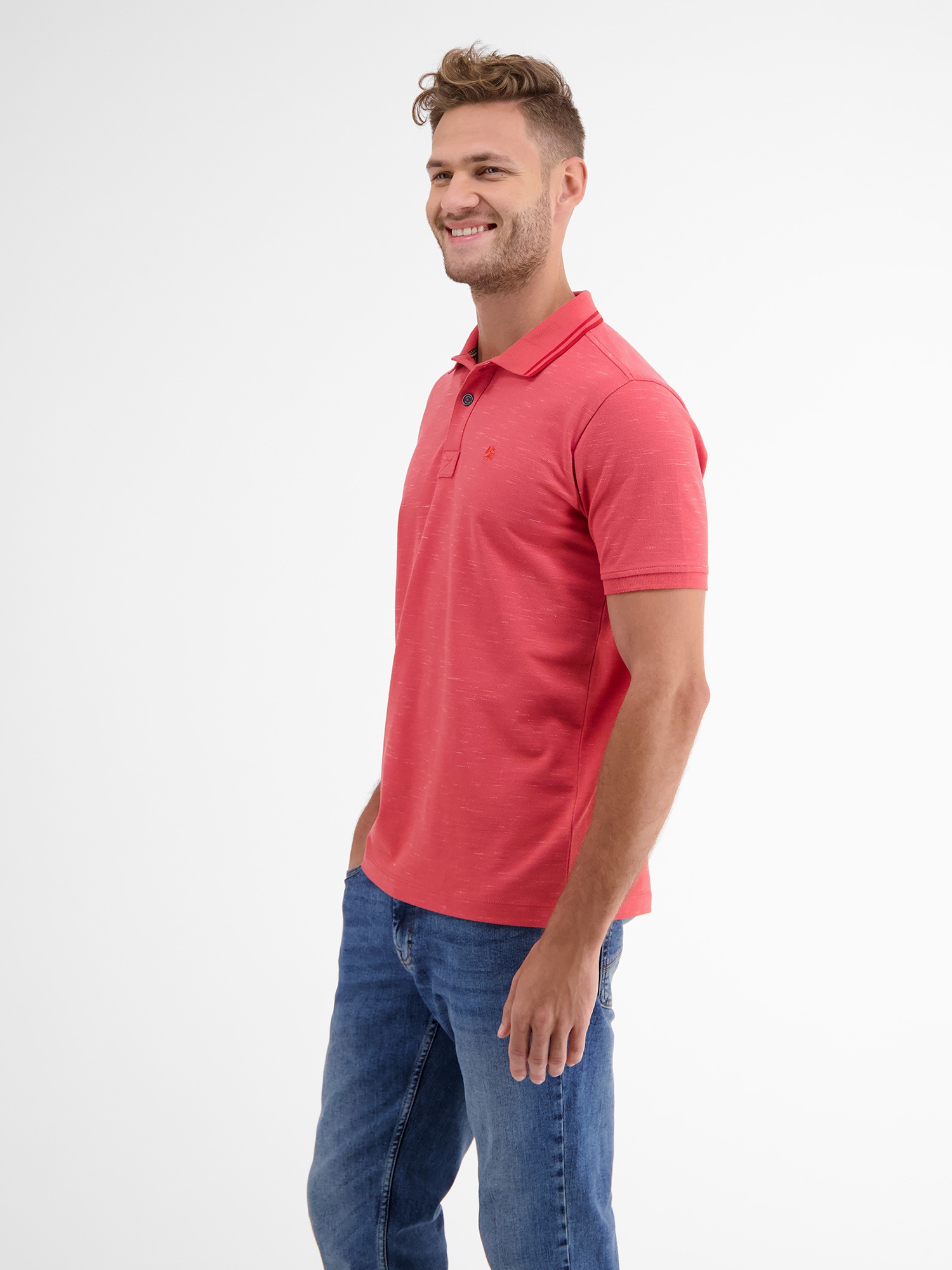 LERROS Poloshirt »LERROS Poloshirt in Two-Tone-Piqué«