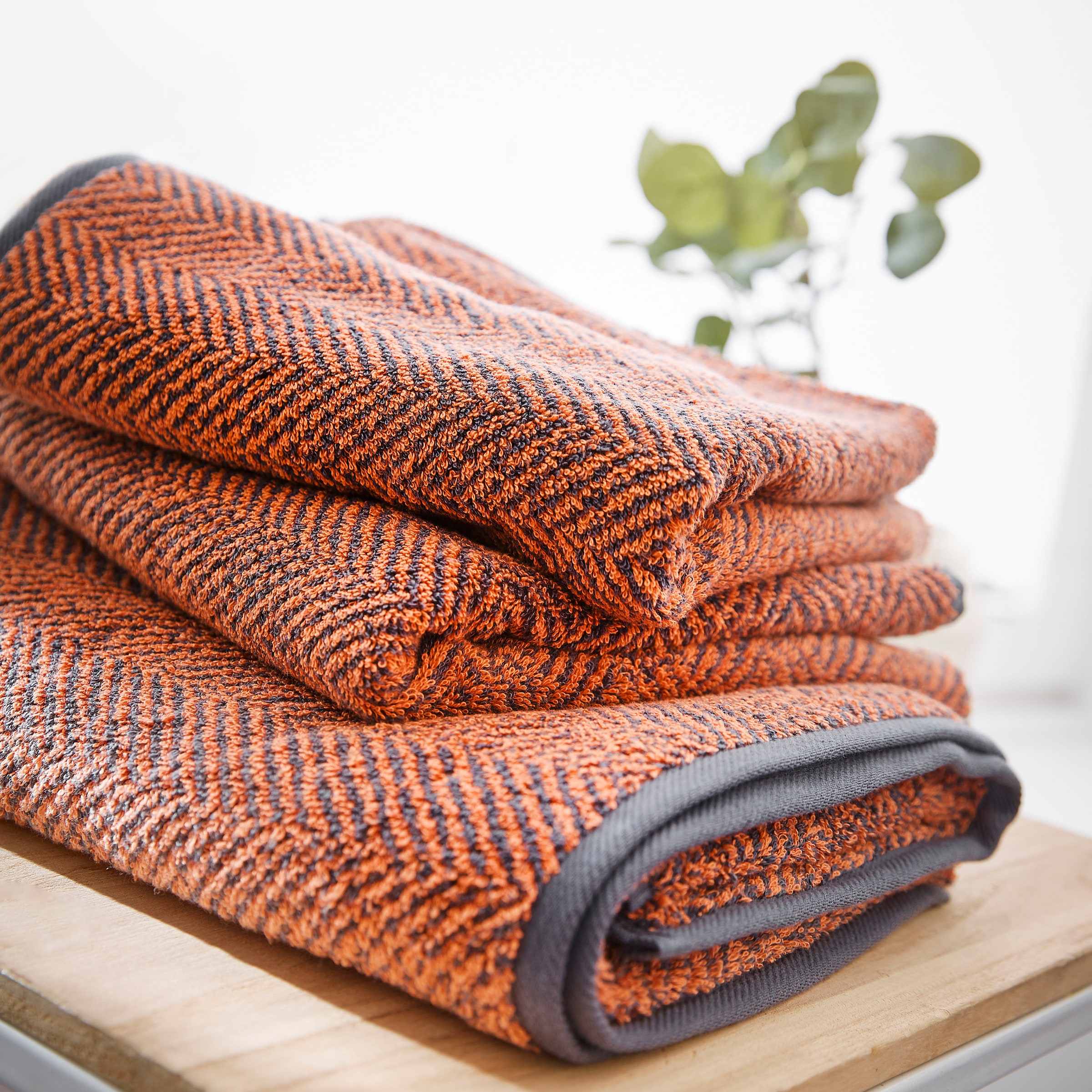 Dyckhoff Handtuch Set »Golden Shades Herringbone«, Set, 6 tlg., Walkfrottier, 4 Handtücher (50x100cm), 2 Duschtücher (70x140cm)