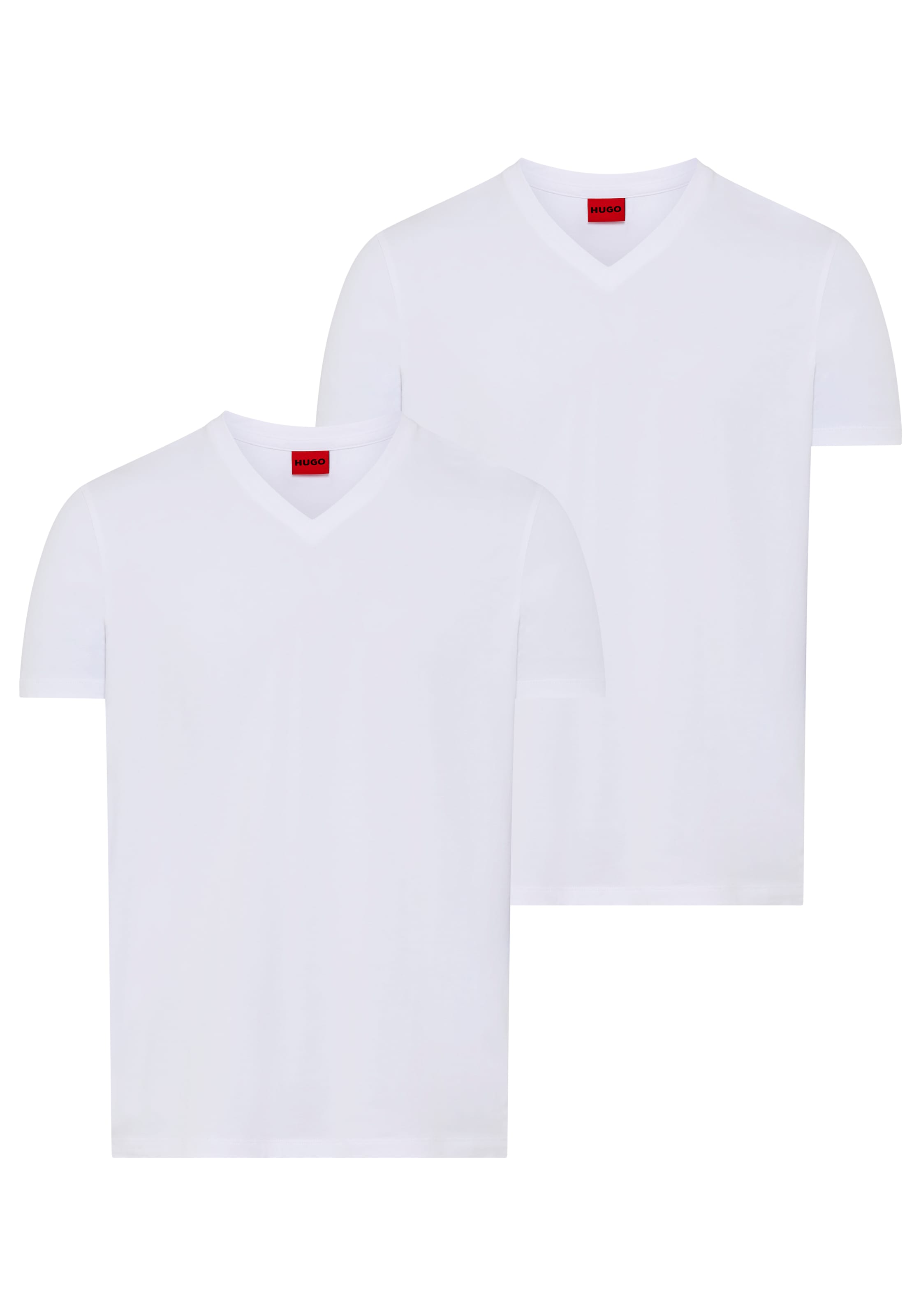 HUGO T-Shirt »HUGO-V« Packung, 2er,  V-Ausschnitt, Slim-Fit, HUGO Logo-Print