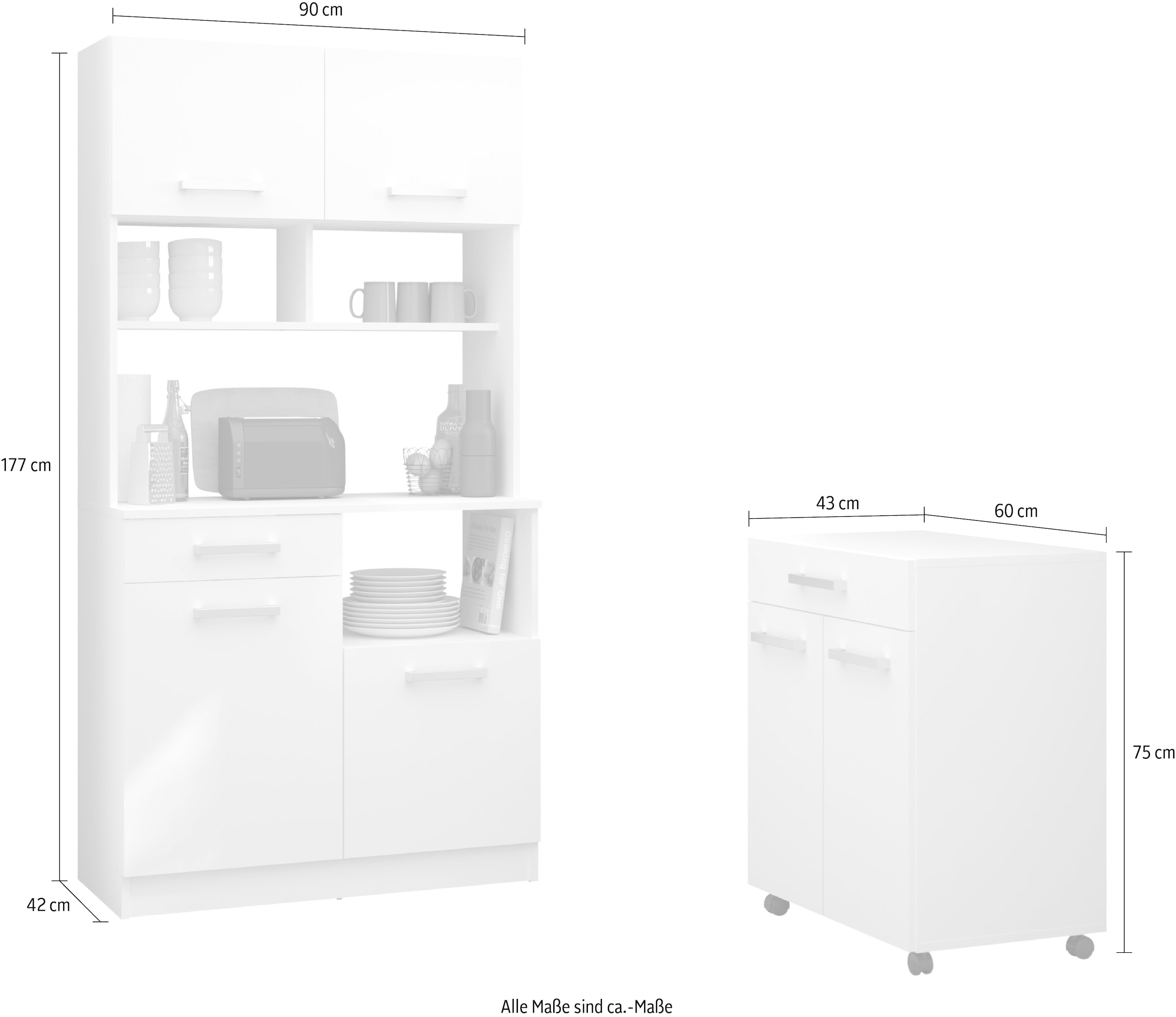 Parisot Schrank-Set »Uno 2« 2 Stk. tlg.