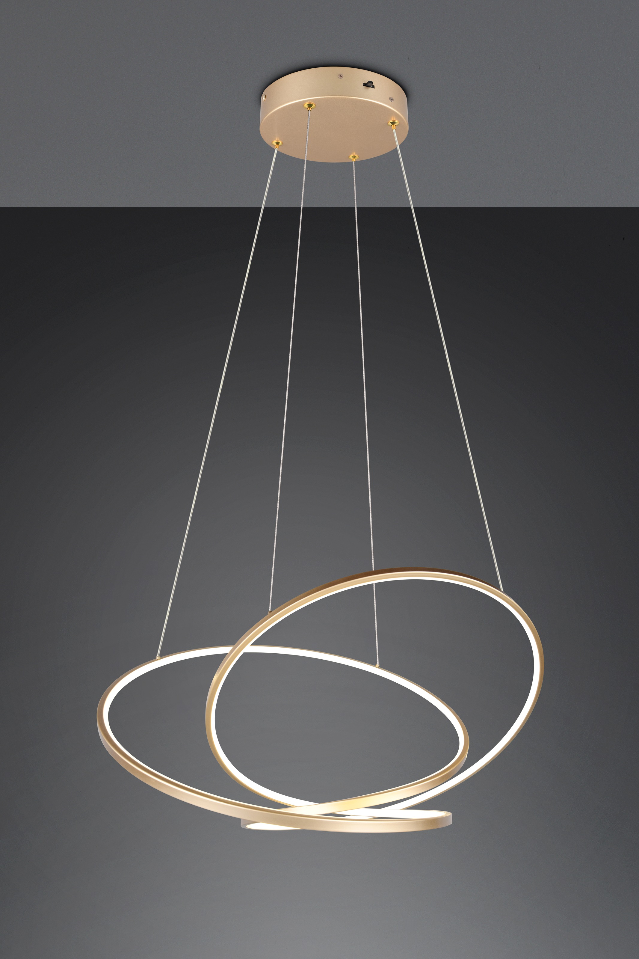 TRIO Leuchten LED Pendelleuchte »DARVIN, LED Hängelampe 52W 6700 Lumen, dimmbar, Lichtfarbe einstellbar«, 1 flammig, Leuchtmittel LED-Board | LED fest integriert, CCT 2300/3000/4000K warmweiß-kaltweiß, höhenverstellbar bis max 150cm
