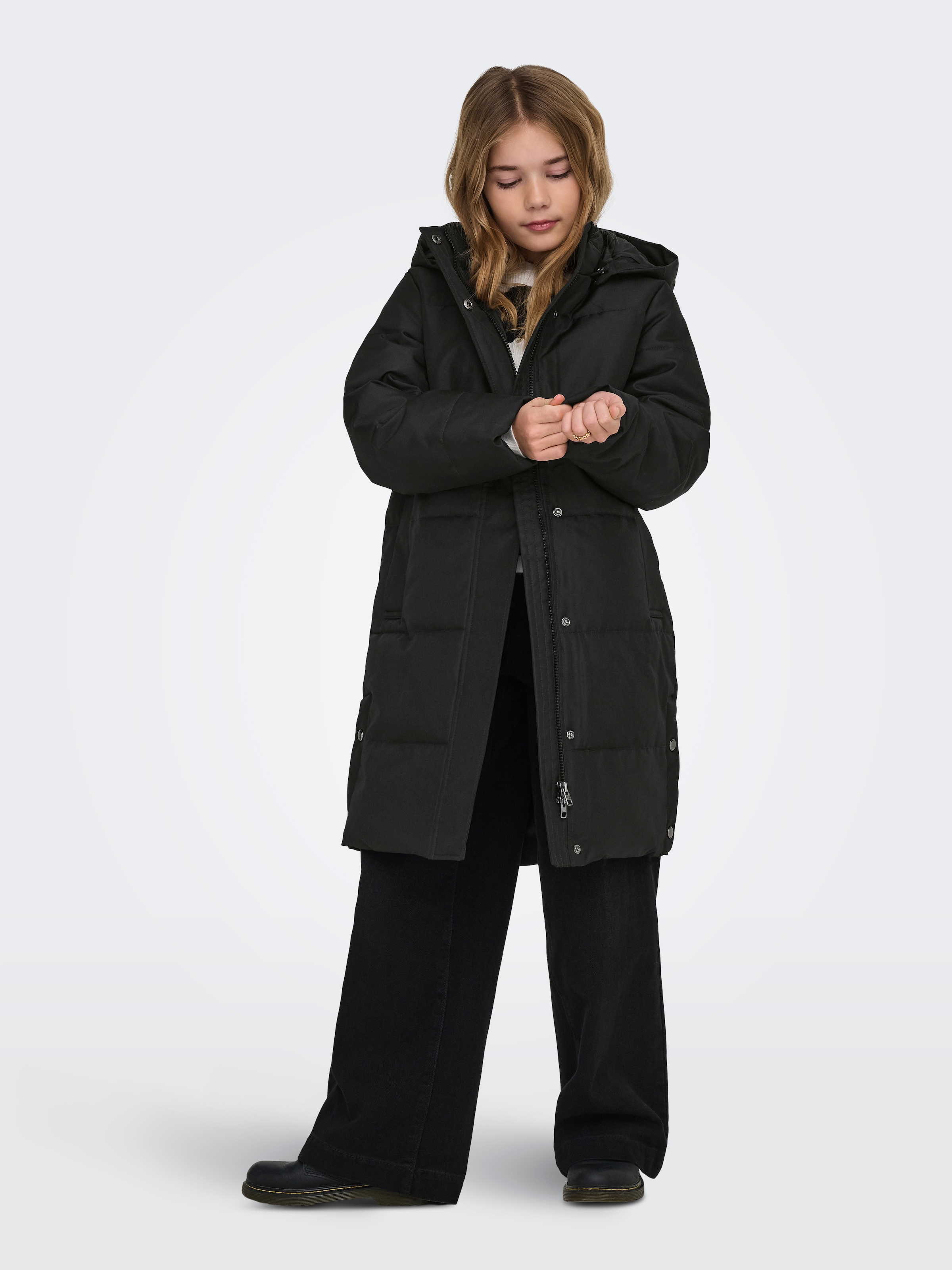 KIDS ONLY Steppmantel »KOGIRENE PUFFER COAT OTW NOOS« mit seitlichen Druckknöpfen