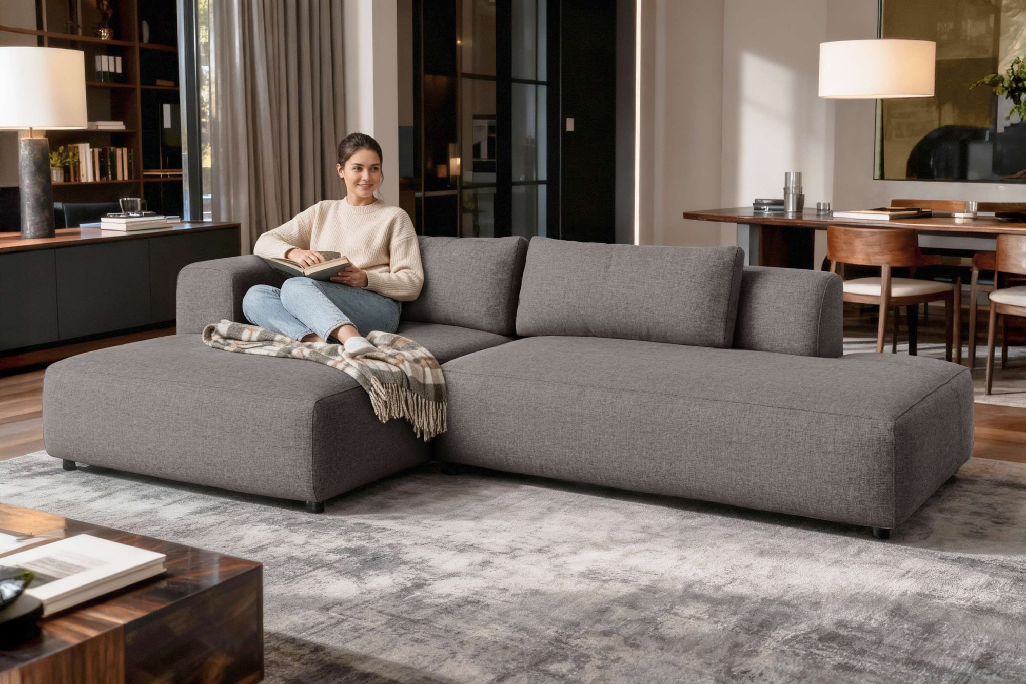 OTTO home Ecksofa »TIARRA Design-Sofa mit Ottomane recht/links bestellbar, günstig online kaufen