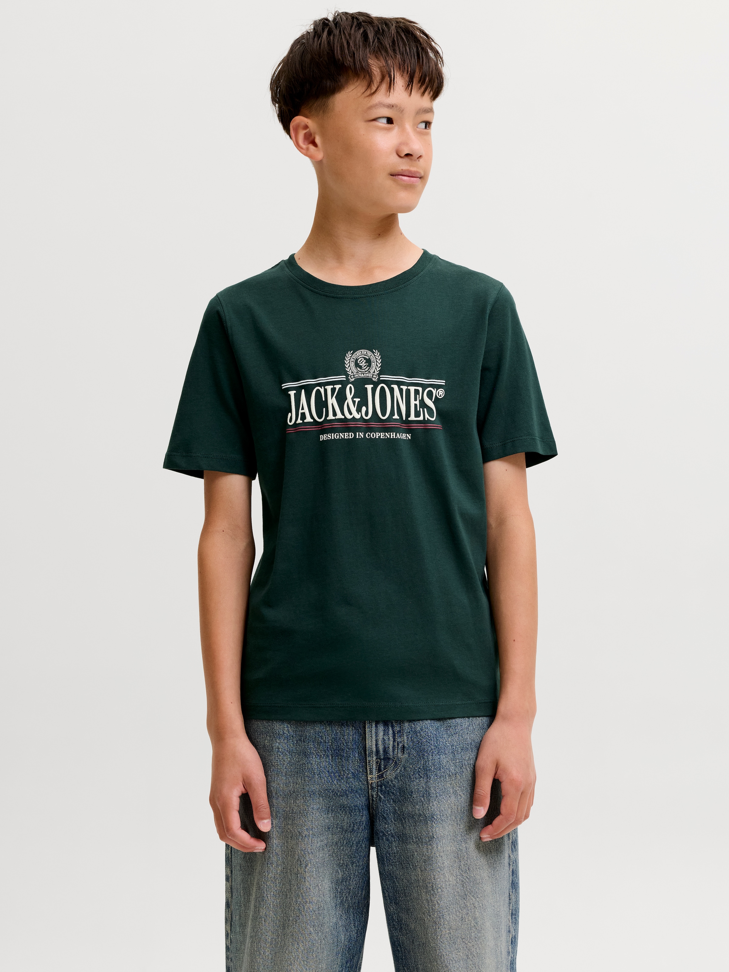 Jack & Jones Junior Rundhalsshirt »JORFREDERIKSBERG GRAPHIC BOX TEE SS JNR« Baumwolle, regular fit
